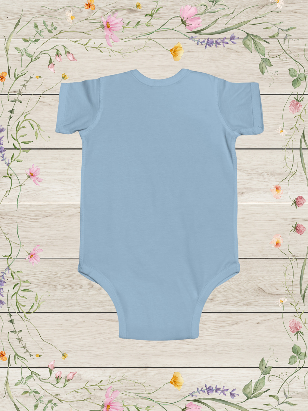 Seahorse Blue Infant Fine Jersey Bodysuit | Baby Boy Onesies