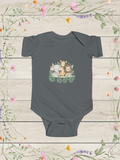 Safari Friends Grey Infant Jersey Bodysuit | Baby Boy Clothing