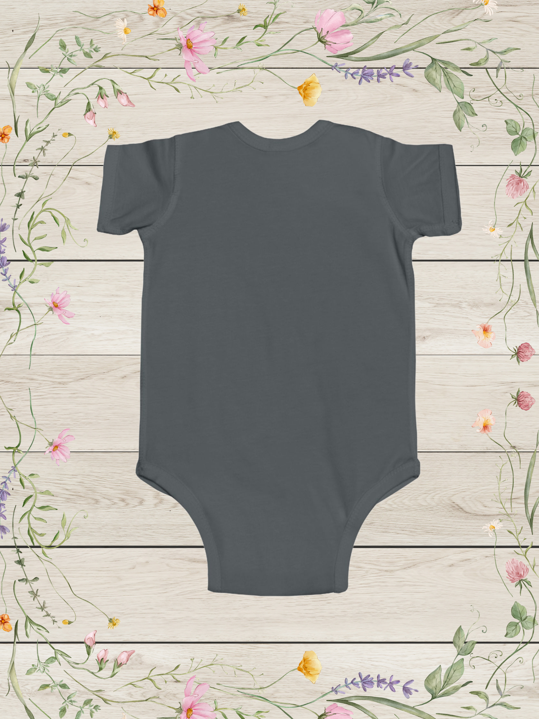 Safari Friends Grey Infant Jersey Bodysuit | Baby Boy Clothing