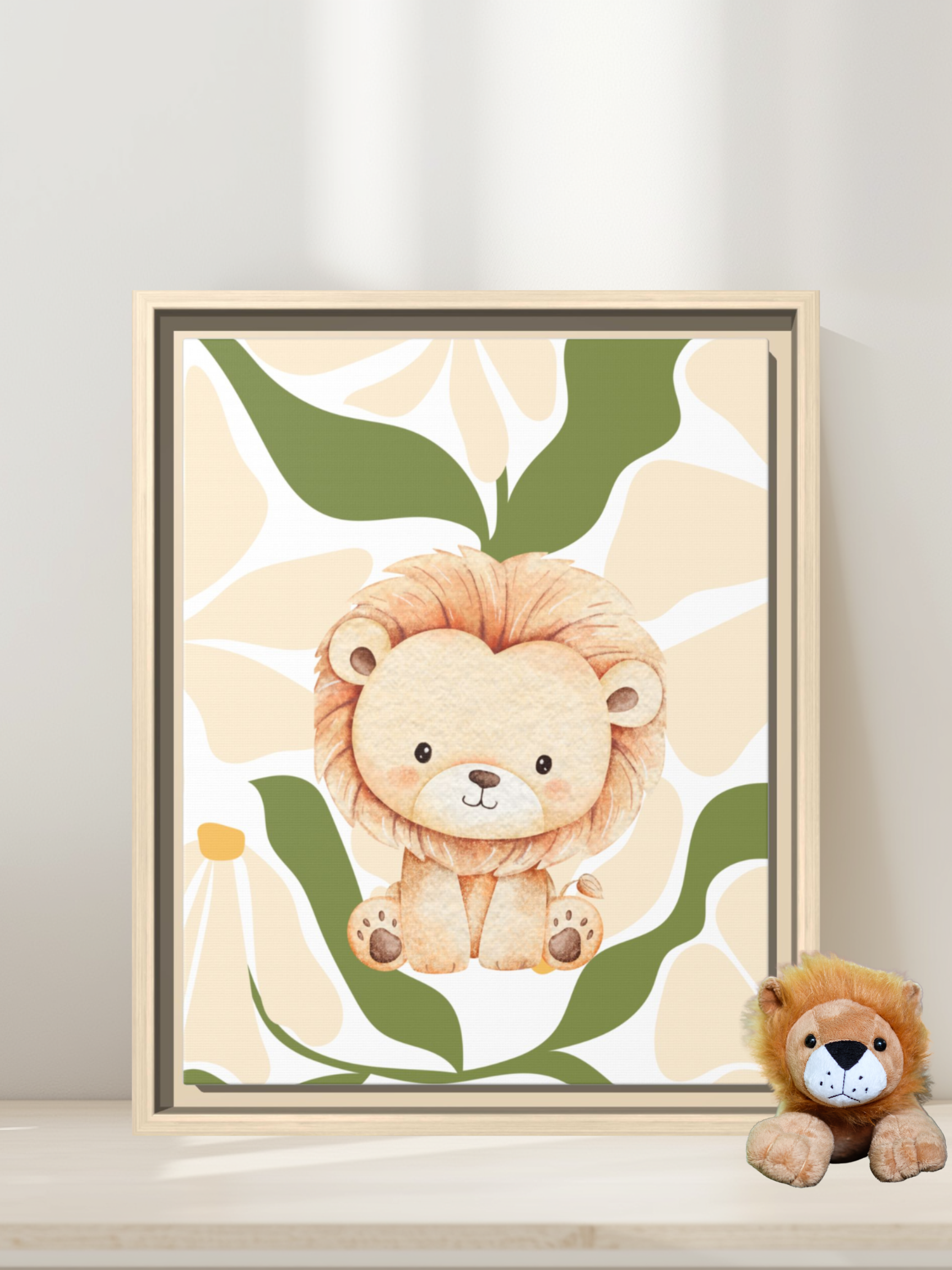 Cute Watercolor Lion Nursery Wall Art | Safari Nursery Decor