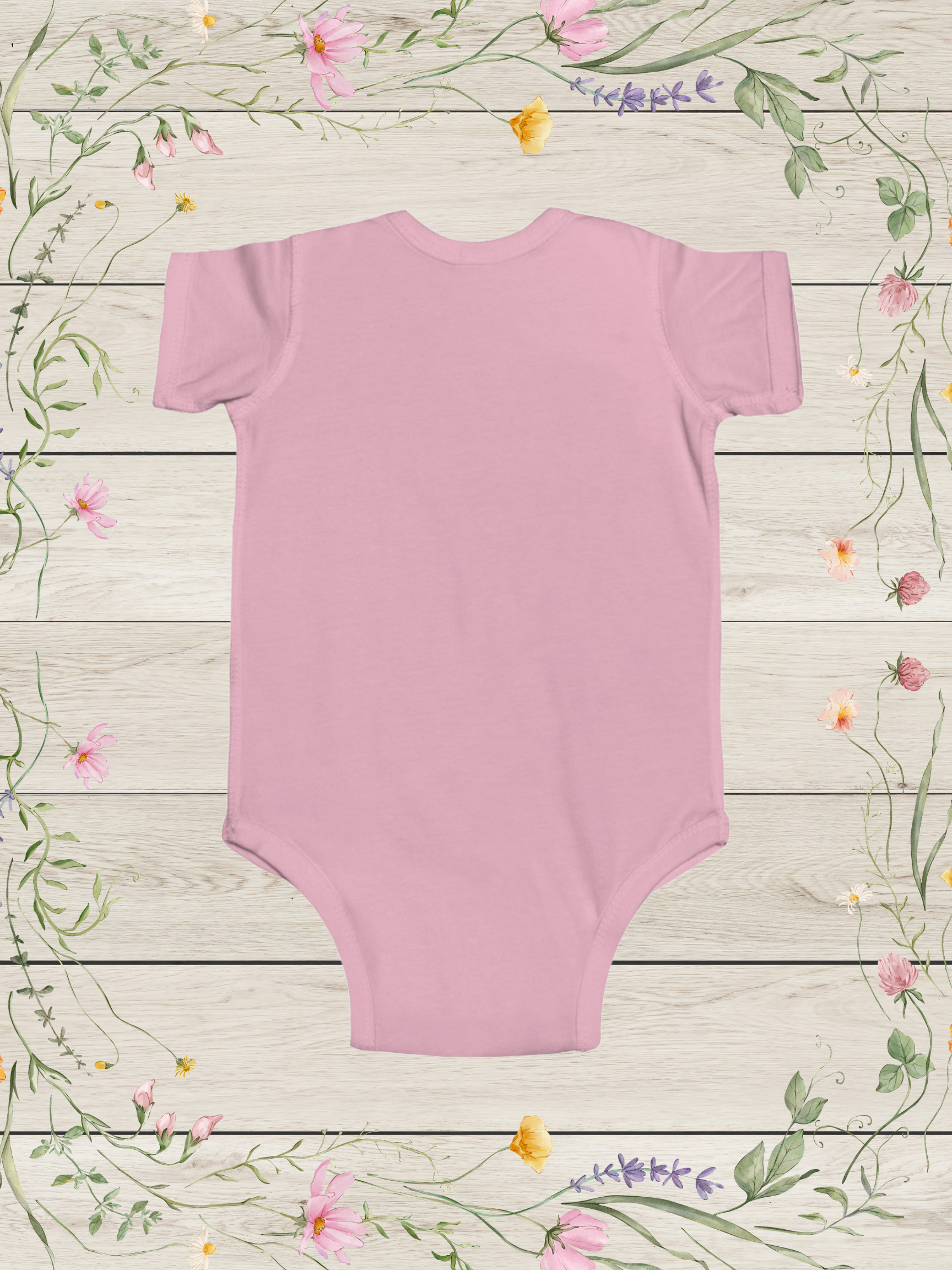 Yellow Duckling with Flowers Bodysuit | Baby Girl Onesies