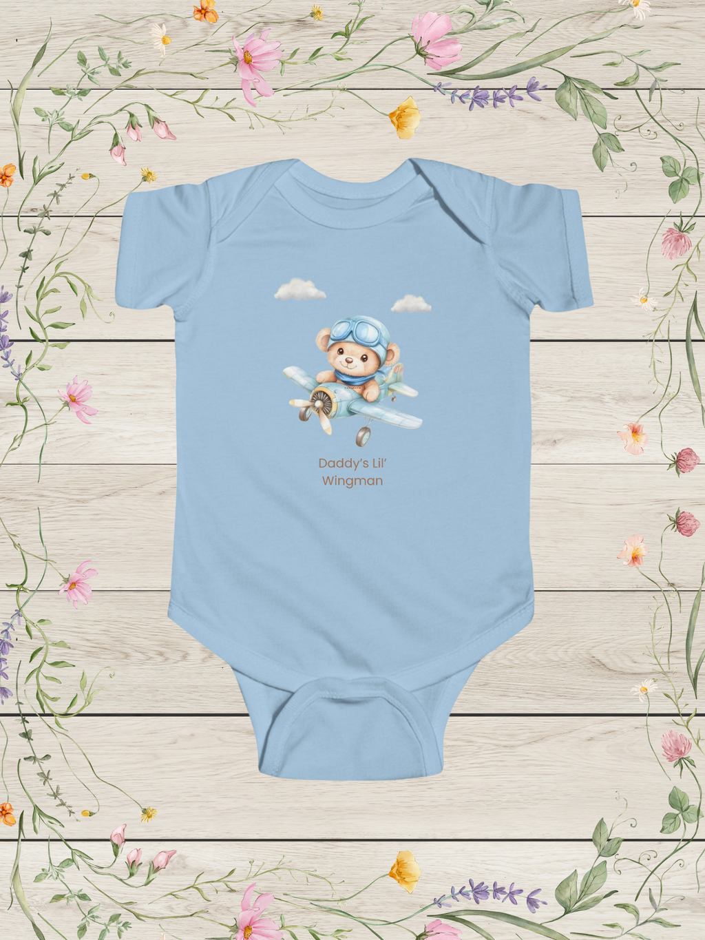 Baby Pilot Airplane Onesie | Infant Bodysuit, Cute Aviator Bear Design
