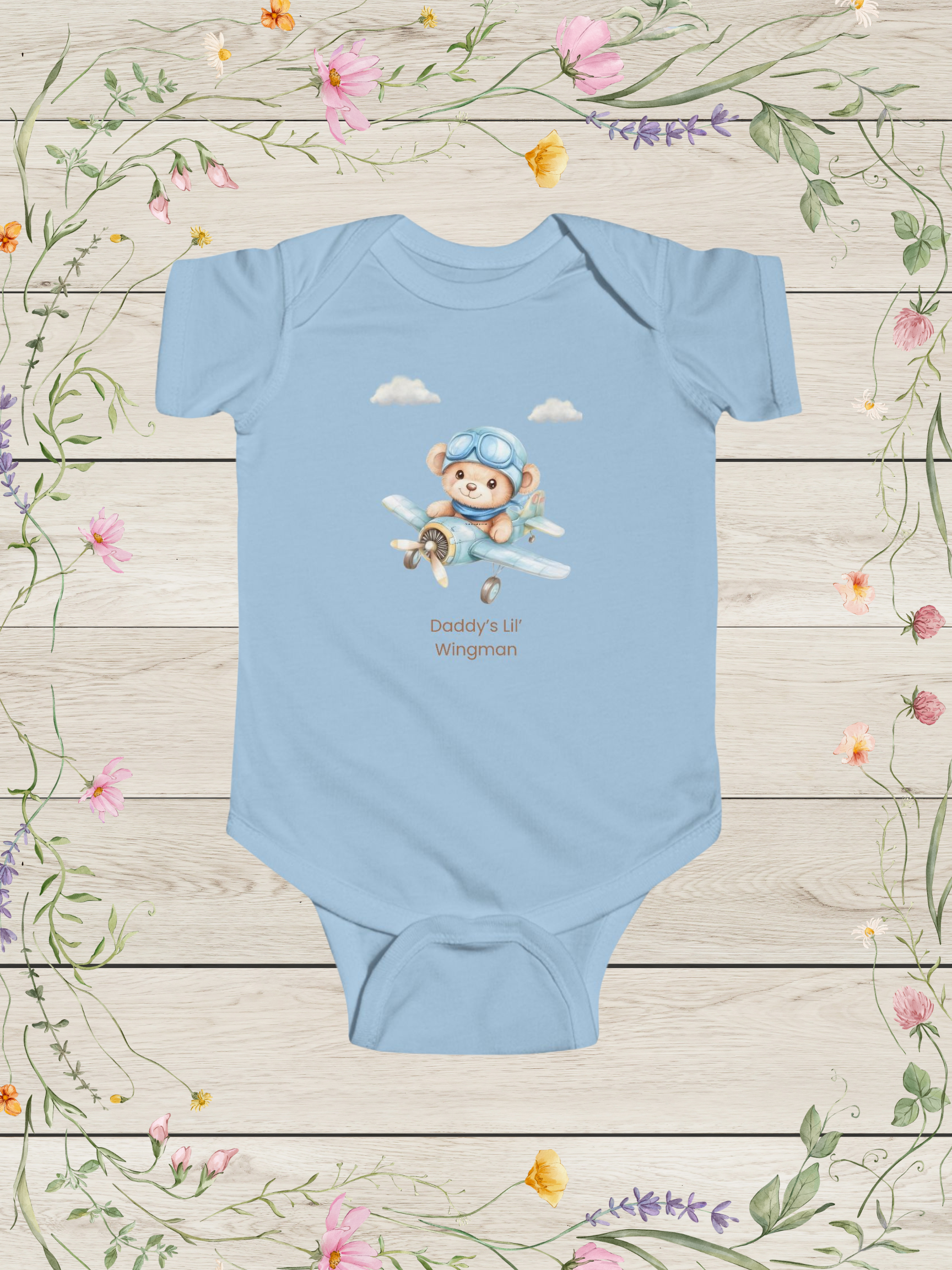 Baby Pilot Airplane Onesie | Infant Bodysuit, Cute Aviator Bear Design