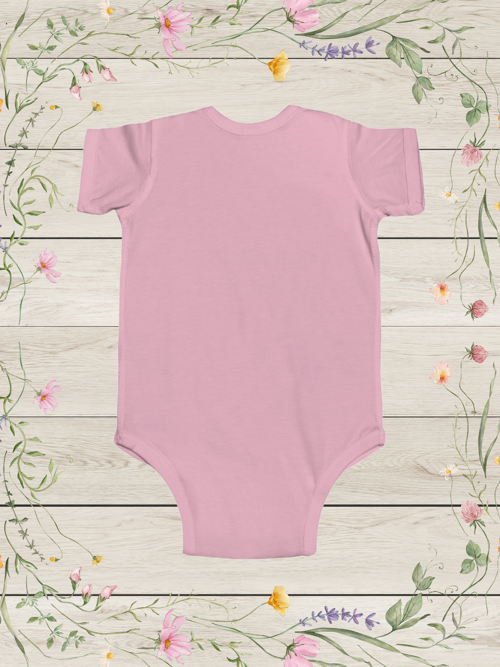 Cute Baby Elephant Floral Bodysuit | Baby Girl Onesies
