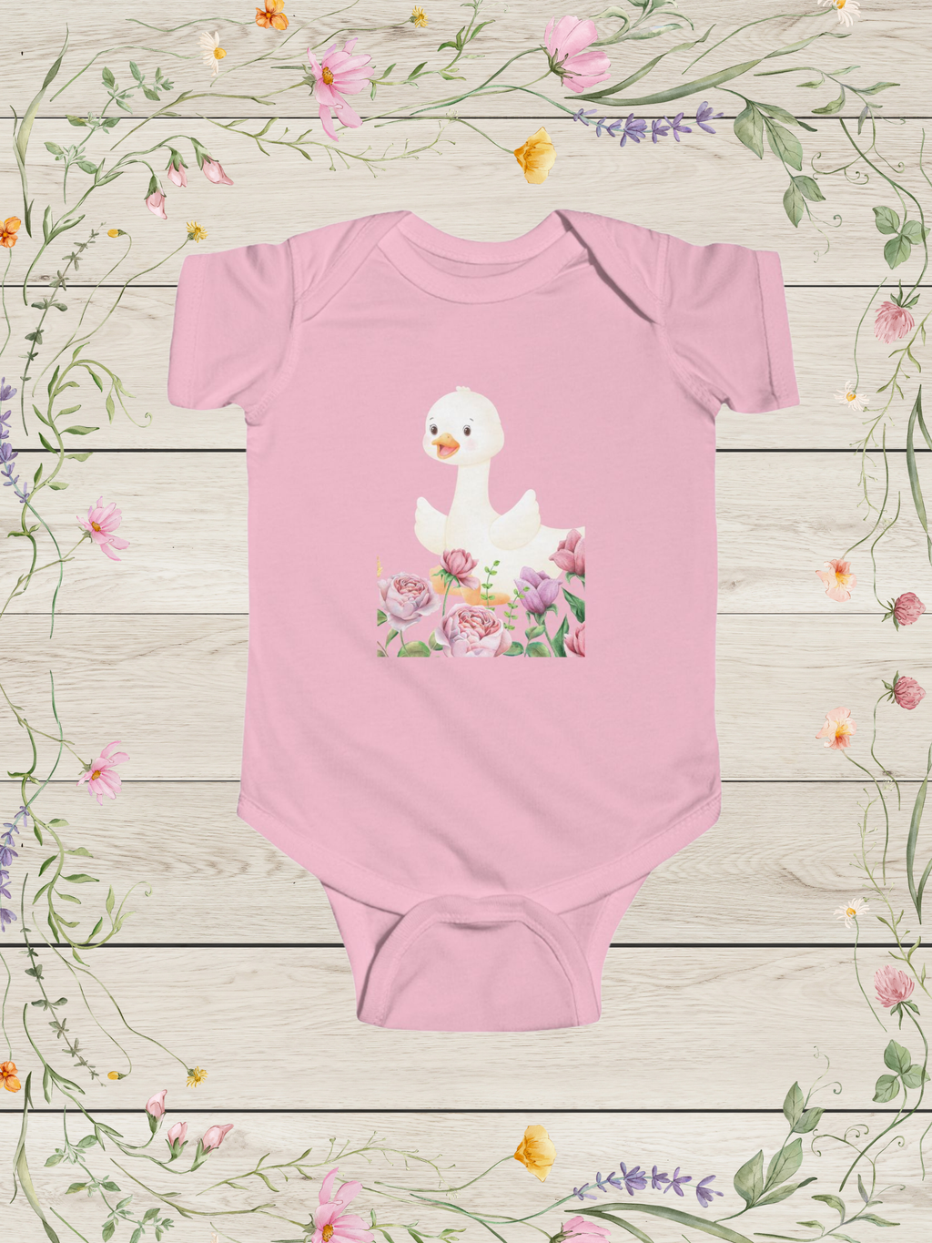 Pink Goose Infant Fine Jersey Bodysuit | Newborn Baby Clothes