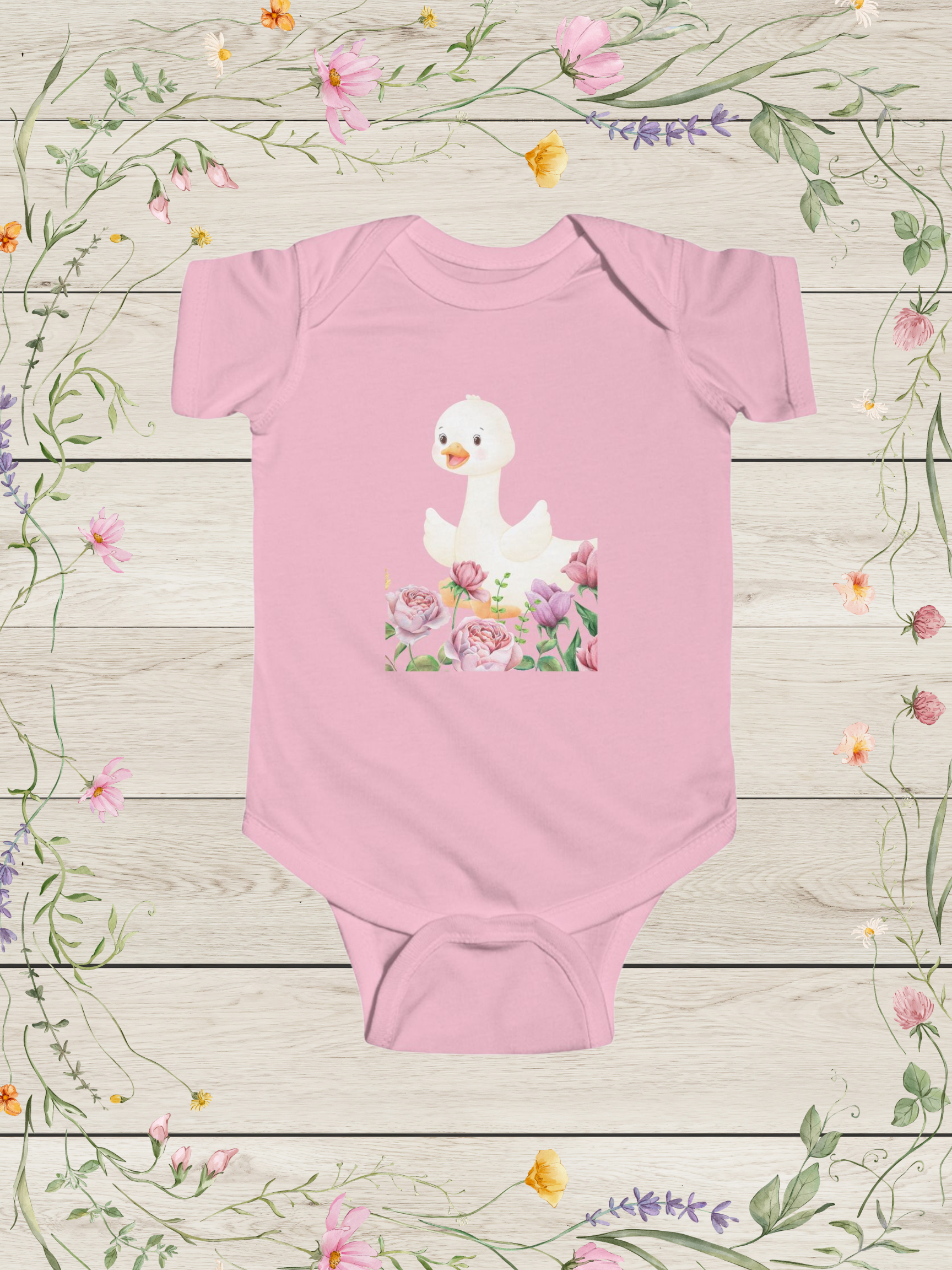 Pink Goose Infant Fine Jersey Bodysuit | Newborn Baby Clothes