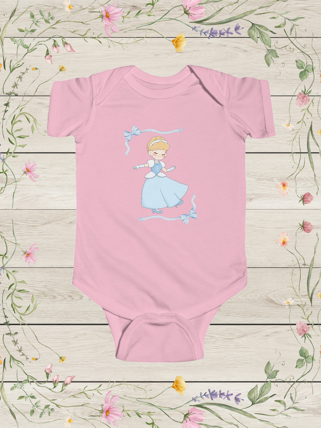 Princess Carriage Baby Girl Onesie | Pink Infant Bodysuit