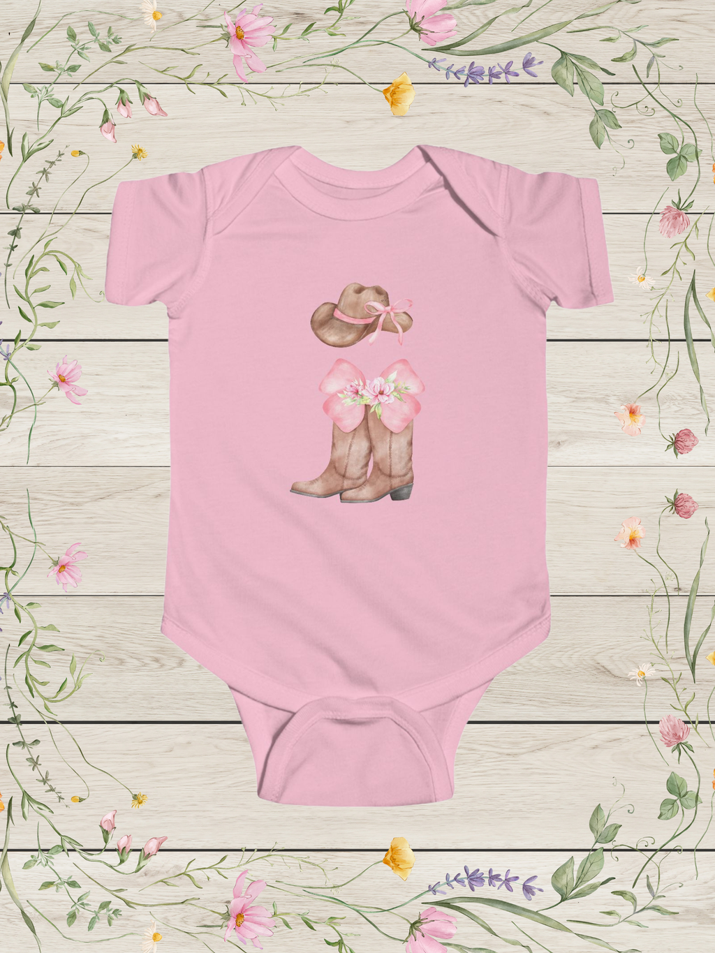Cowgirl Pink Baby Onesie | Western Infant Clothes