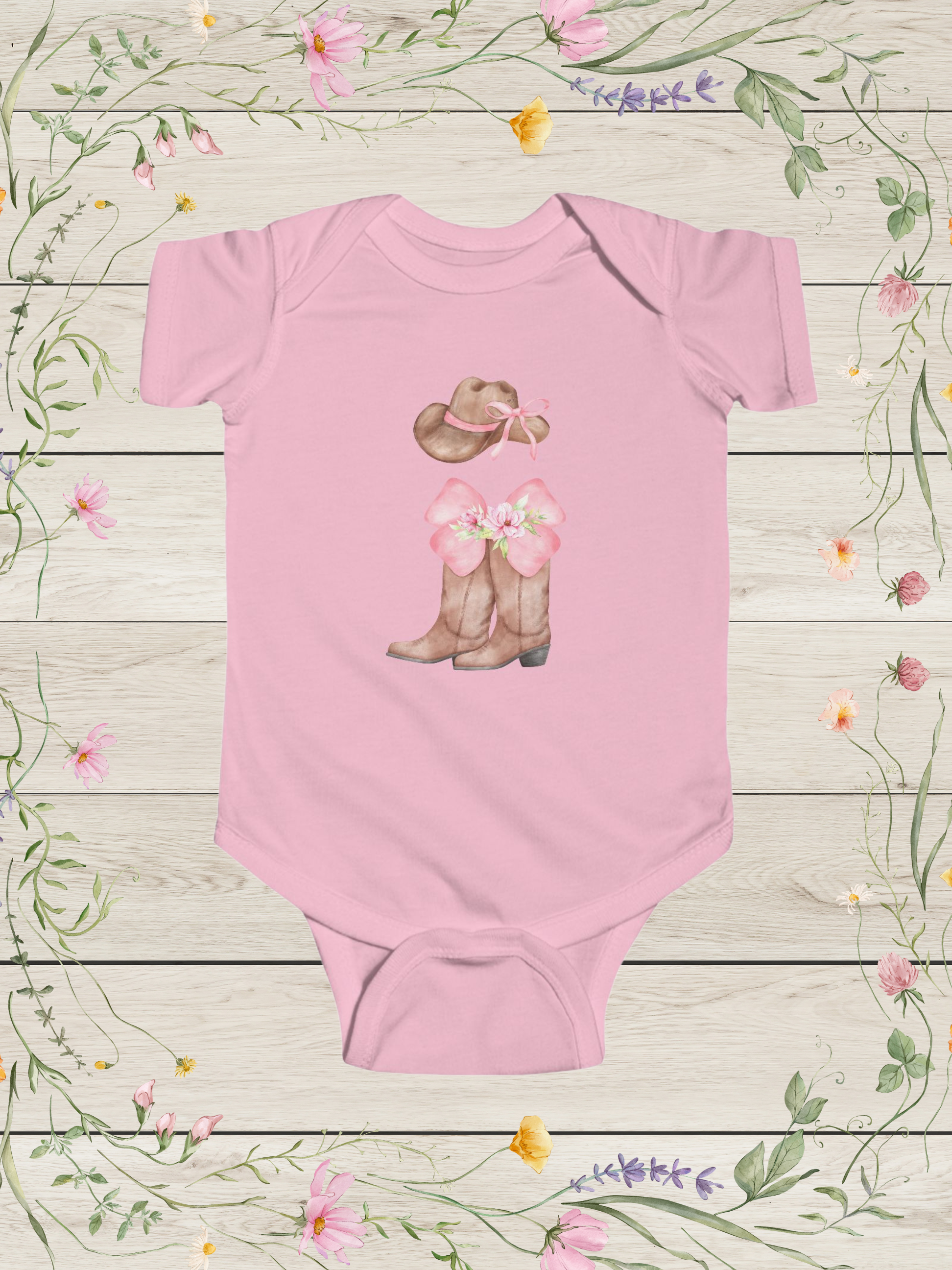 Cowgirl Pink Baby Onesie | Western Infant Clothes