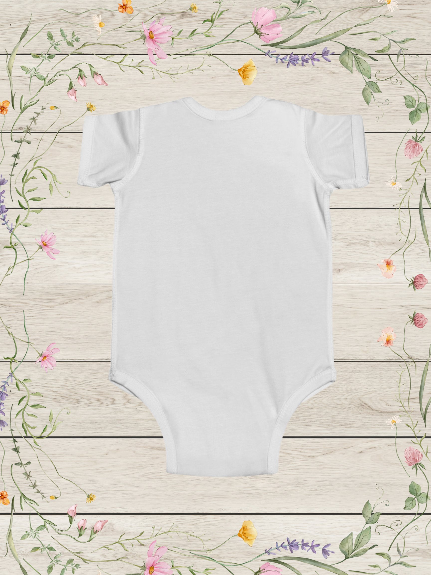 Giraffe White Infant Fine Jersey Bodysuit |  Cute Baby Clothes Newborn