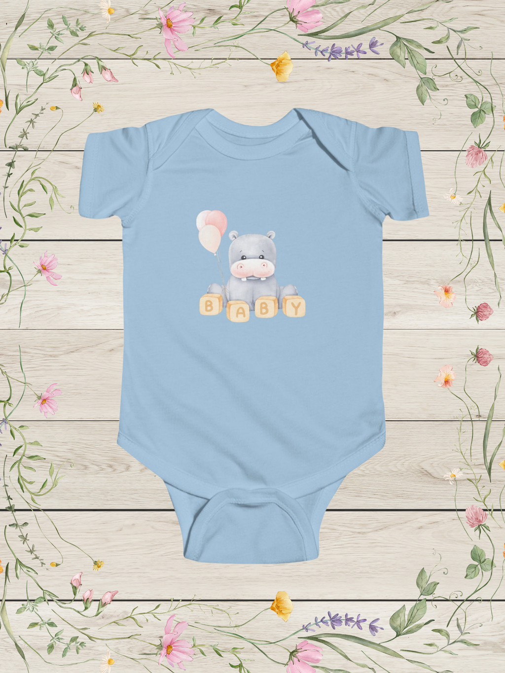 Hippo Baby Boy Onesie| Cute Newborn Onesie Ideas
