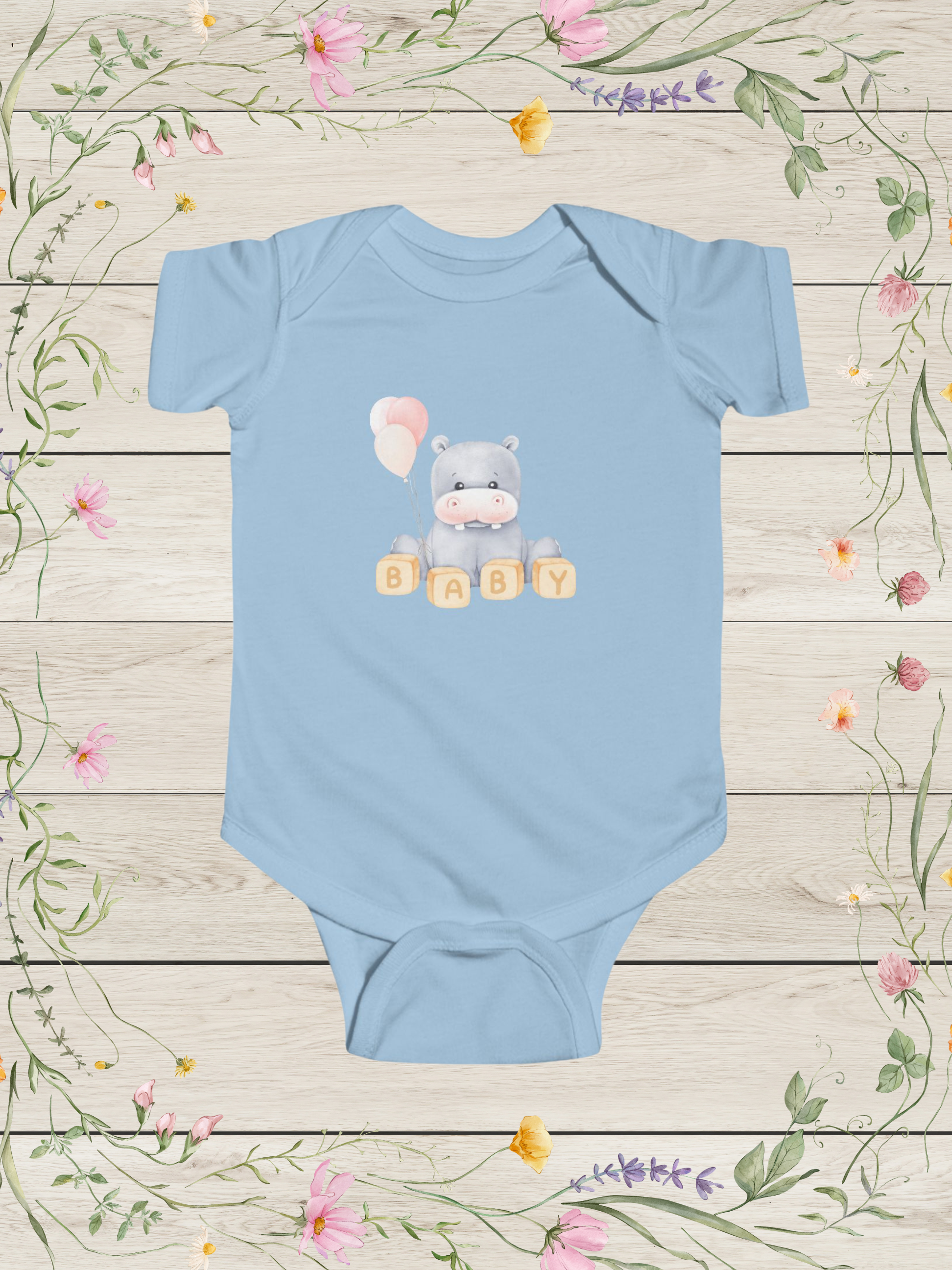 Hippo Baby Boy Onesie| Cute Newborn Onesie Ideas