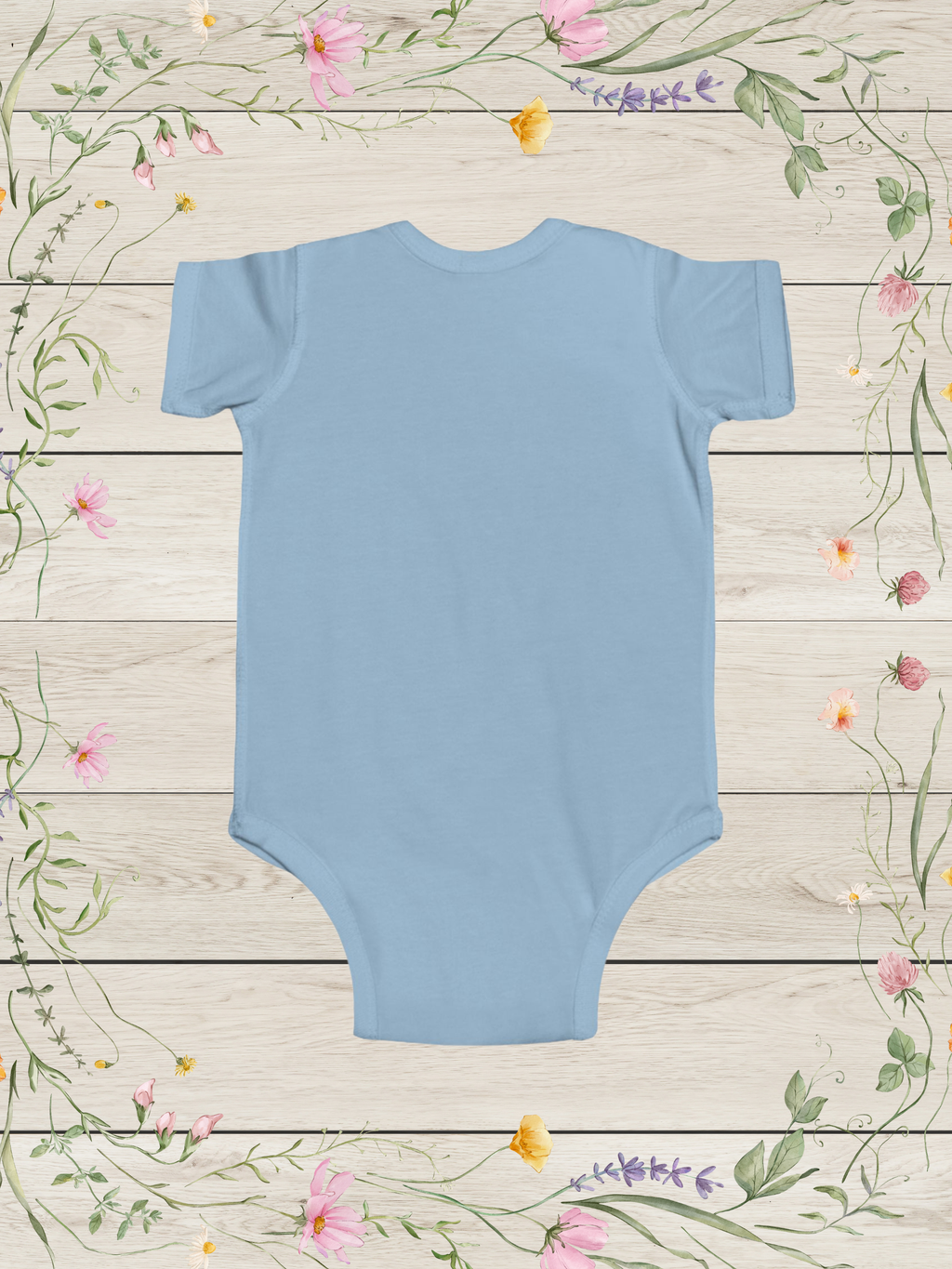 Floral Crown Baby Hippo Bodysuit | Cute Baby Onesies