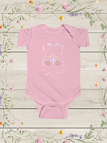 Princess Carriage Infant Bodysuit | Pink Baby Onesie with Crown Carriage Design