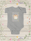 Floral Giraffe Baby Onesie | Cute Baby Outfit with Safari Print