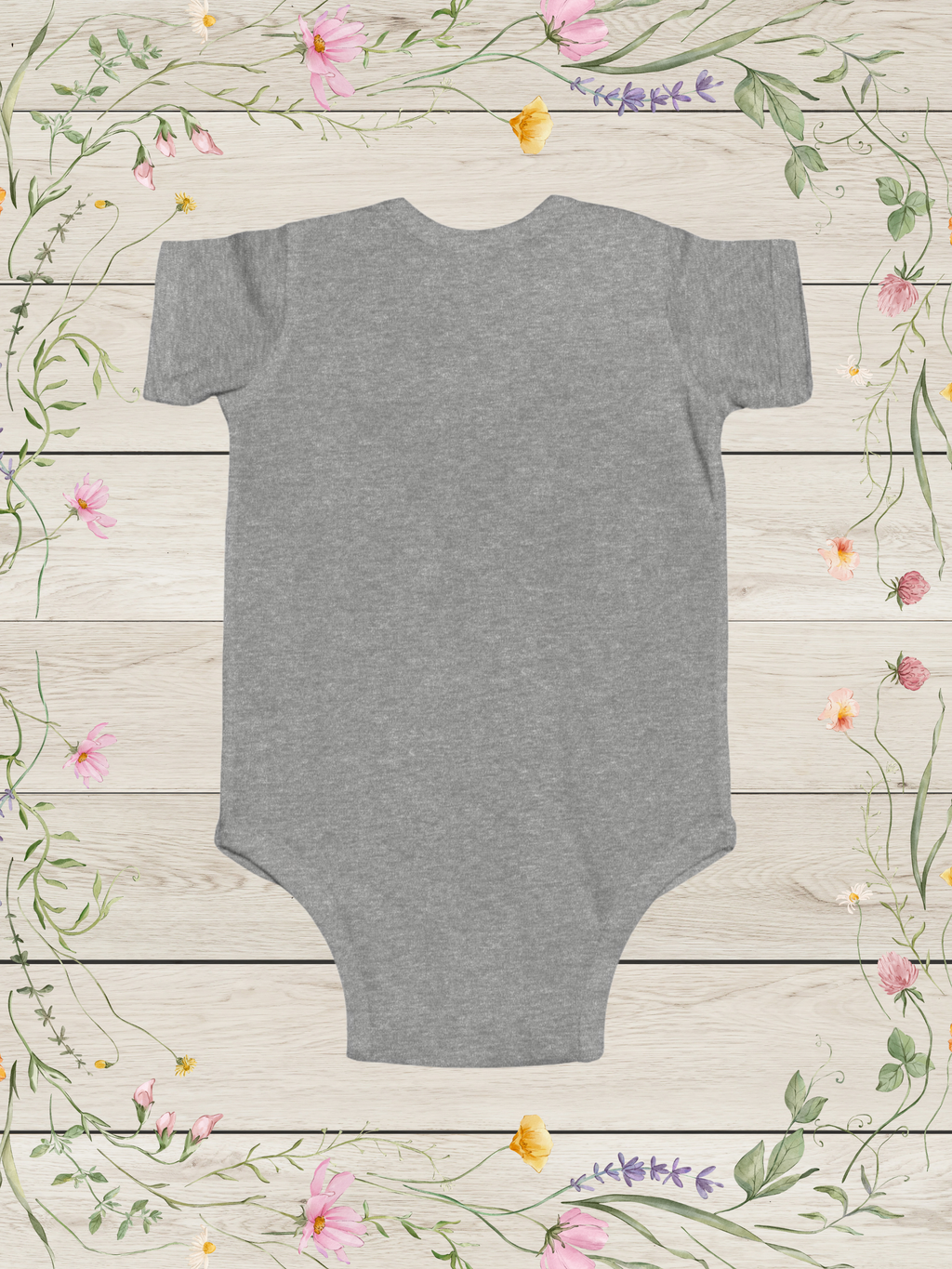 Floral Giraffe Baby Onesie | Cute Baby Outfit with Safari Print