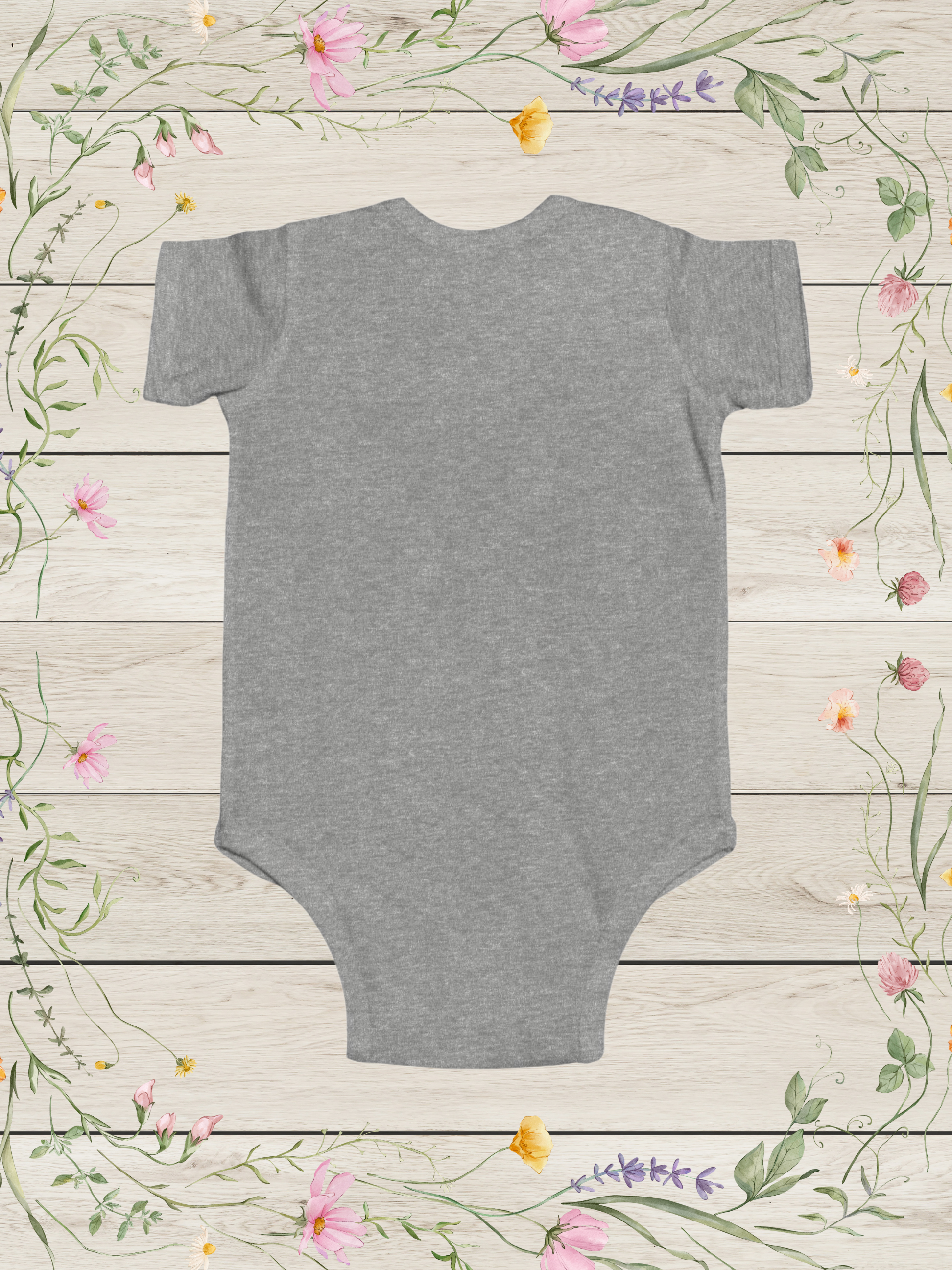 Floral Giraffe Baby Onesie | Cute Baby Outfit with Safari Print