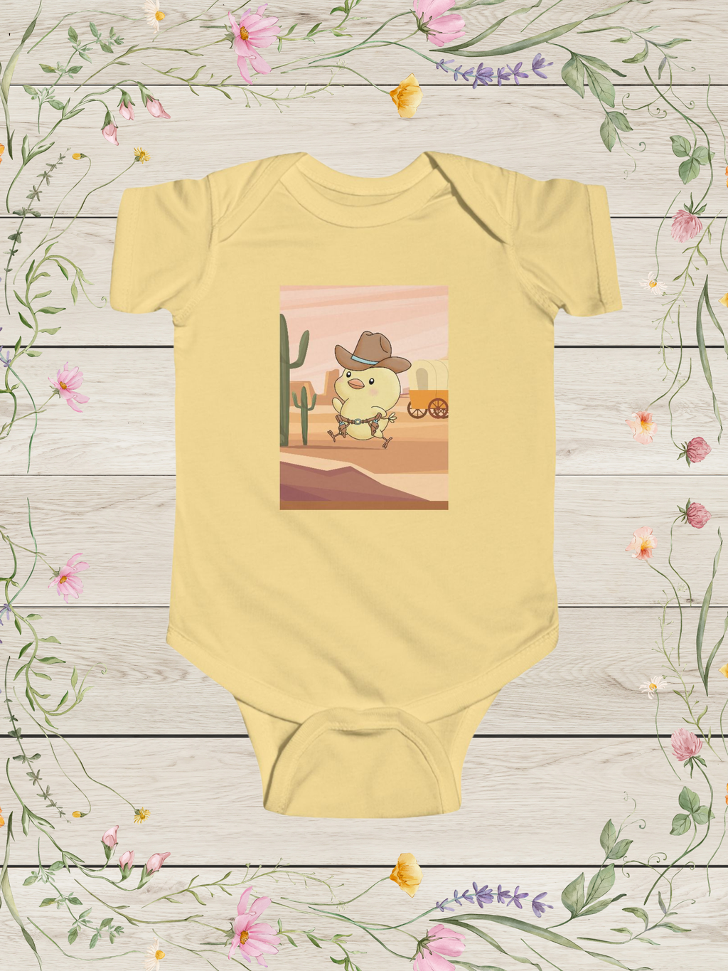 Desert Cowboy Chick Baby Bodysuit | Funny Baby Onesies