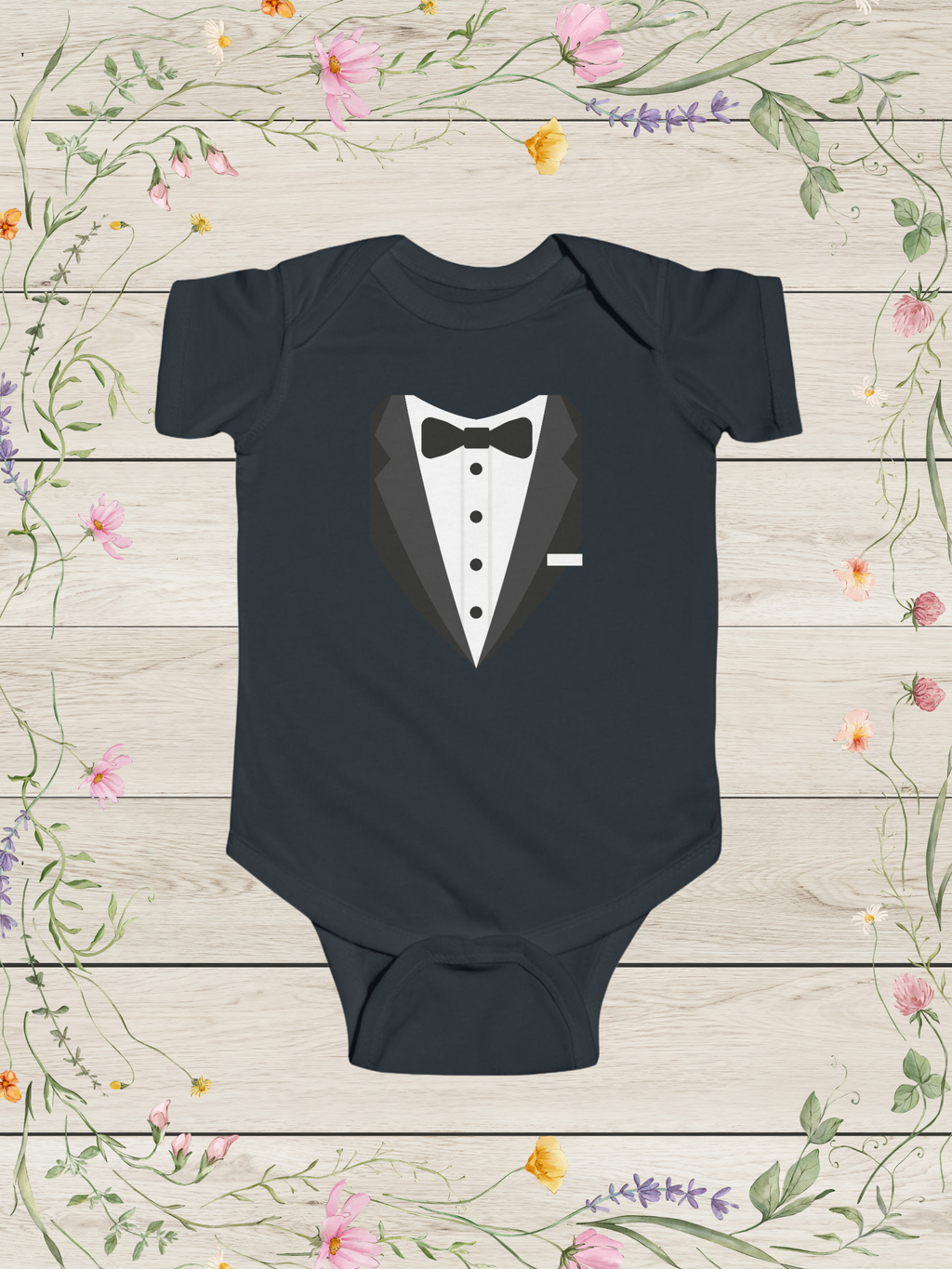 First Lil' Tuxedo Infant Fine Jersey Bodysuit | Baby Boy Clothing