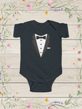 First Lil' Tuxedo Infant Fine Jersey Bodysuit | Baby Boy Clothing
