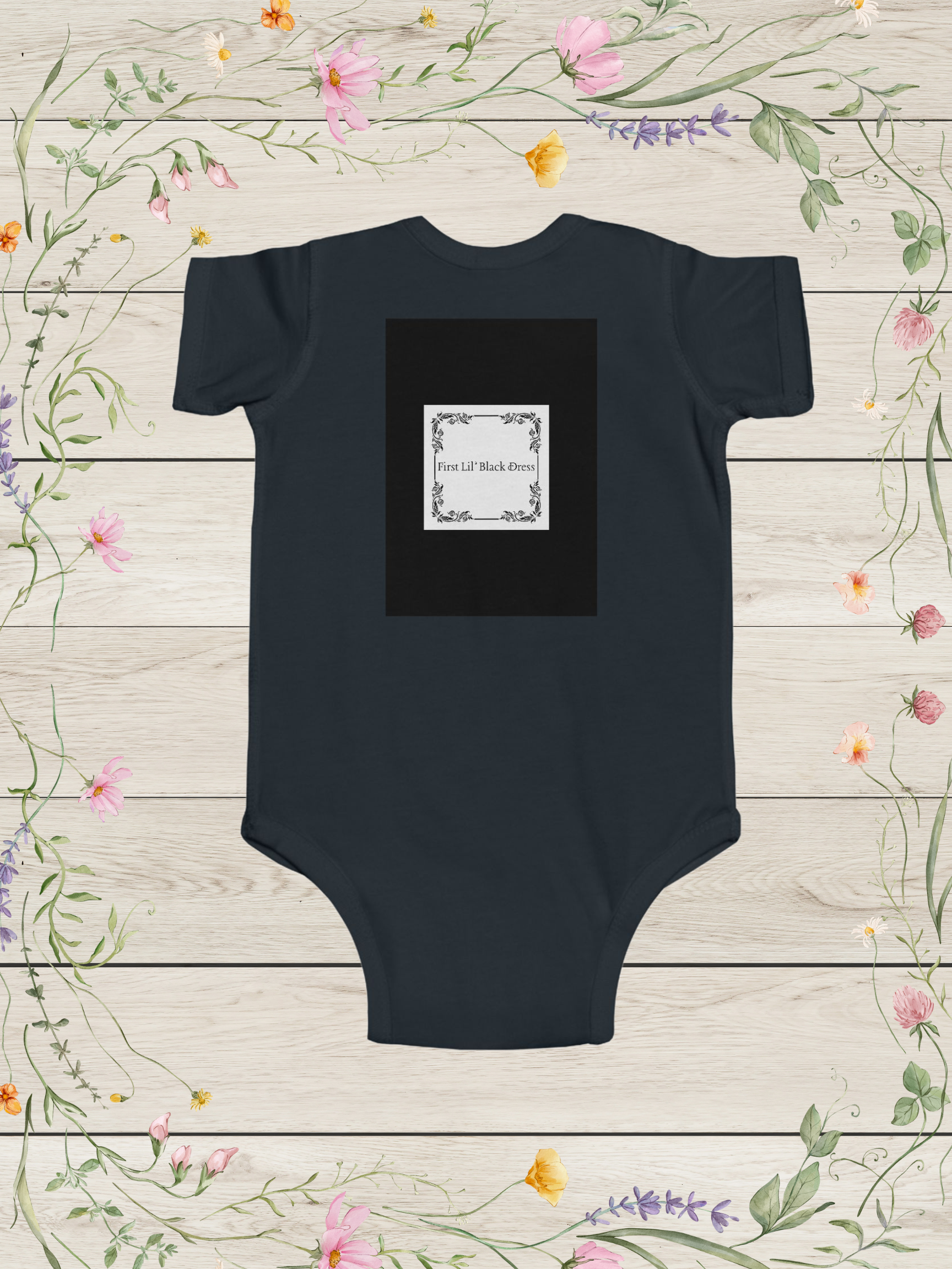 First Lil' Black Dress Infant Bodysuit | Baby Girl Onesies