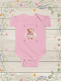 Pink Teddy Bear Ballerina Jersey Bodysuit | Baby Girl Onesies