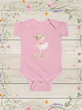 Pink Ballerina Fine Jersey Bodysuit | Baby Girl Onesies