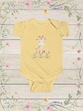Watercolor Baby Giraffe Bodysuit | Cute Baby Onesie