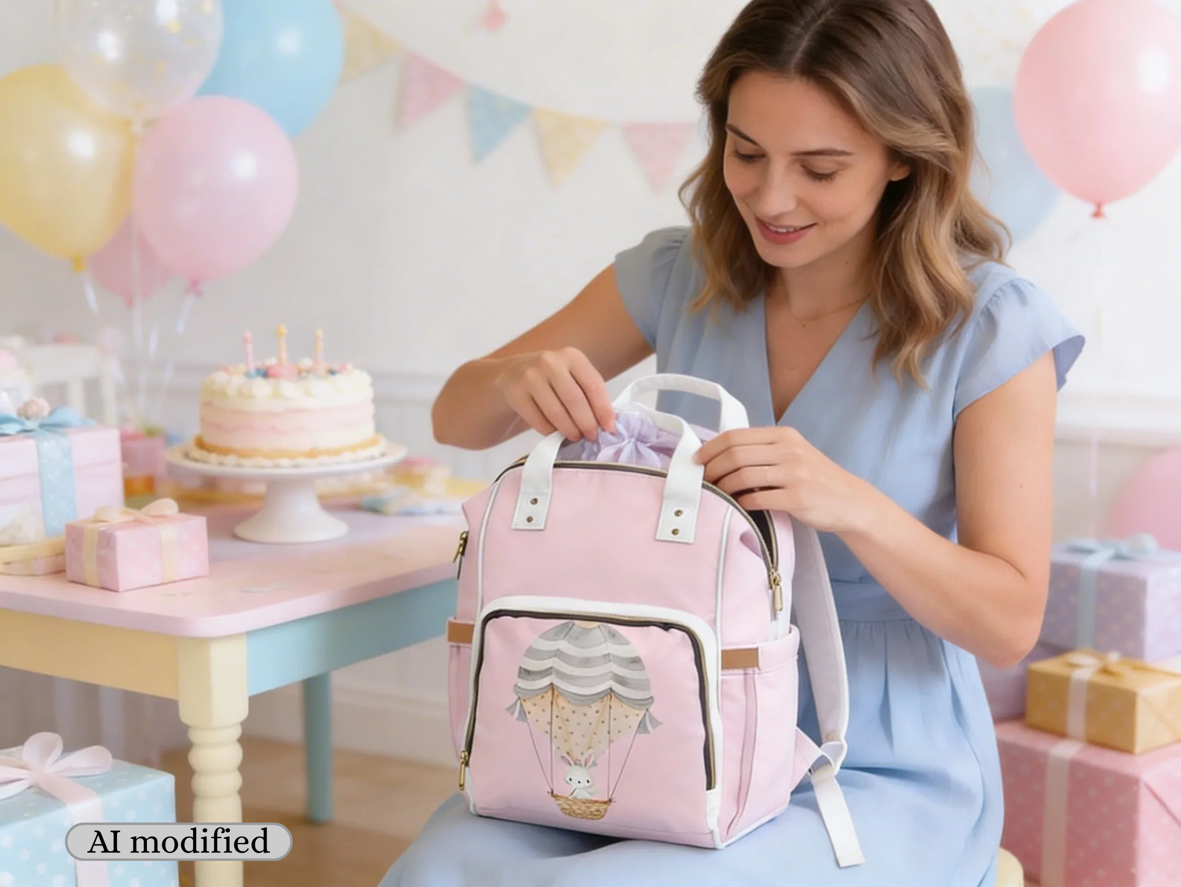 Pink Diaper Bag Packpack | Baby Shower Gift