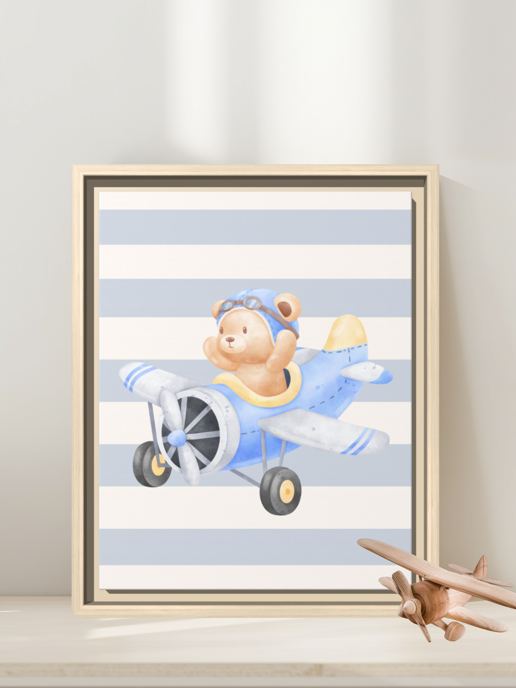 Vintage Teddy Bear Nursery Art | Baby Boy Nursery Art