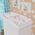 Pink Bow Baby Changing Pad Cover | Baby Shower Gift