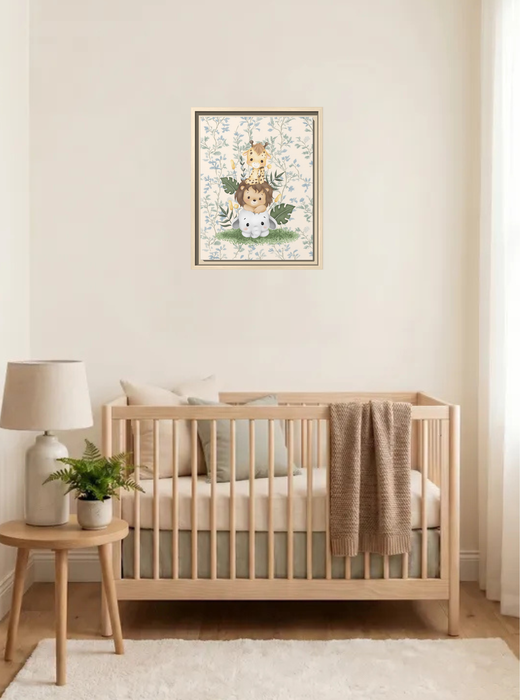Baby Animal Friends Forest Art | Safari Nursery Decor