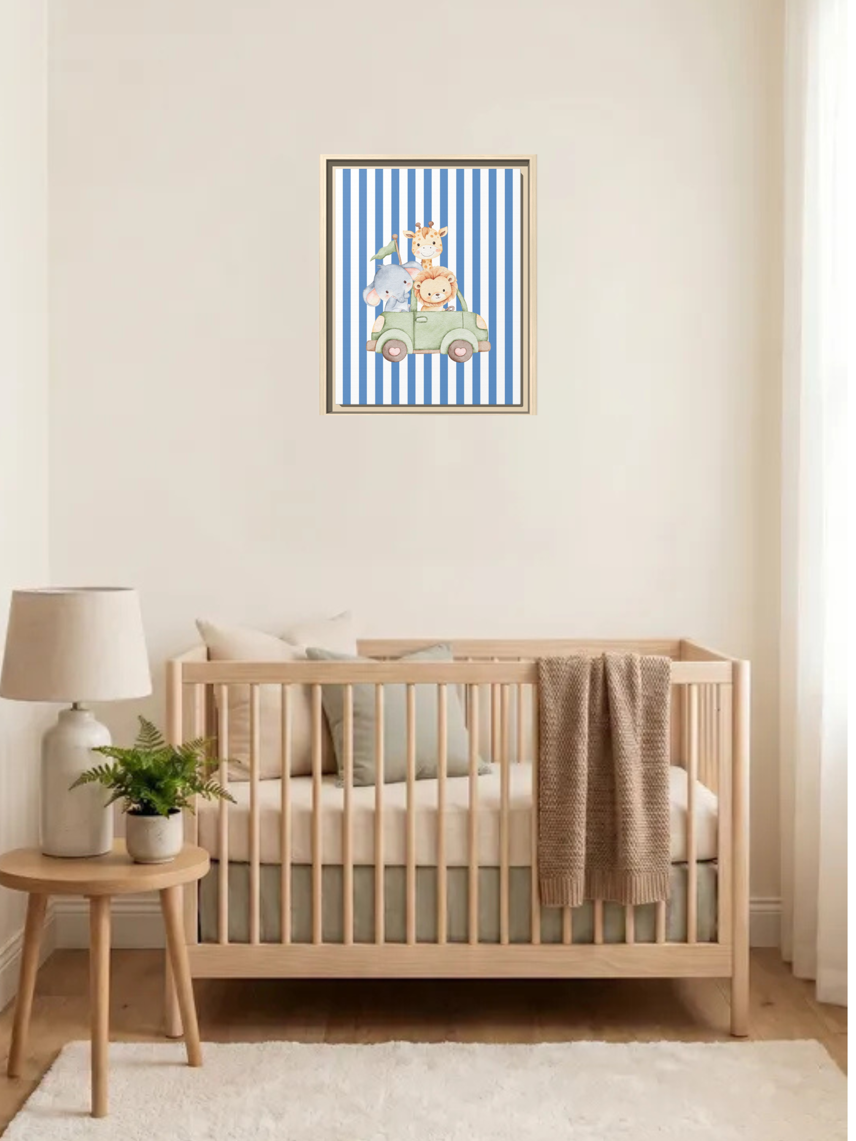 Safari Animal Trio Nursery Art | Baby Room Artwork