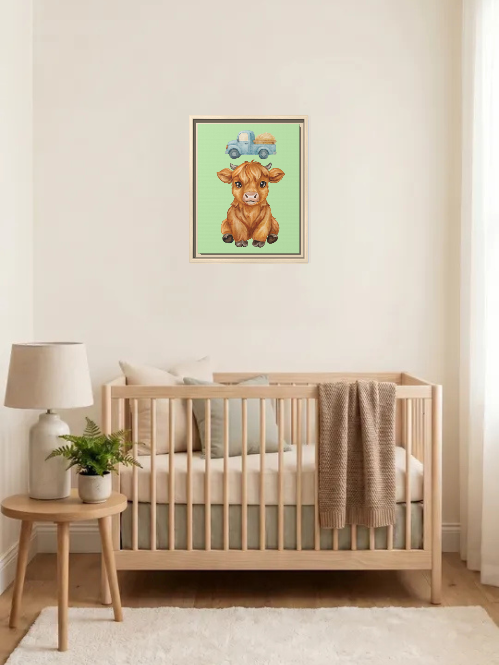 Hyland Cow Nursery Art | Western Theme Nursery