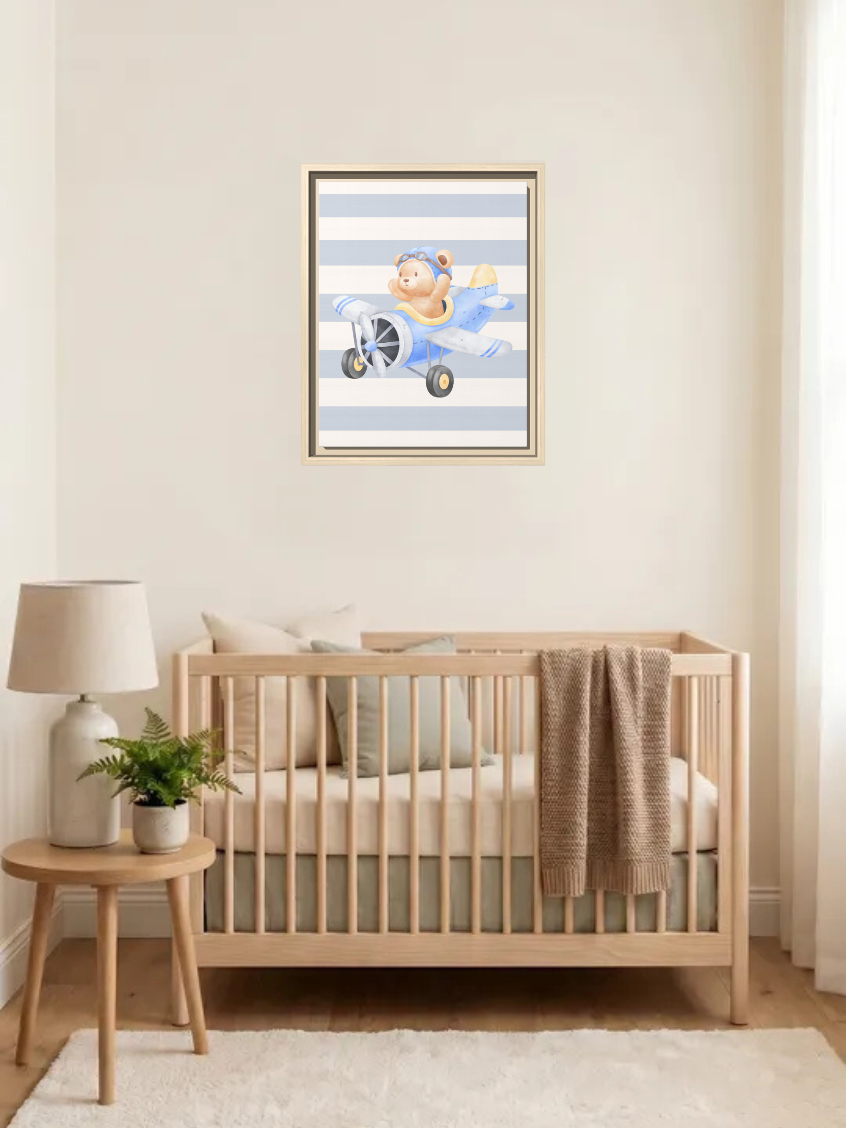 Vintage Teddy Bear Nursery Art | Baby Boy Nursery Art