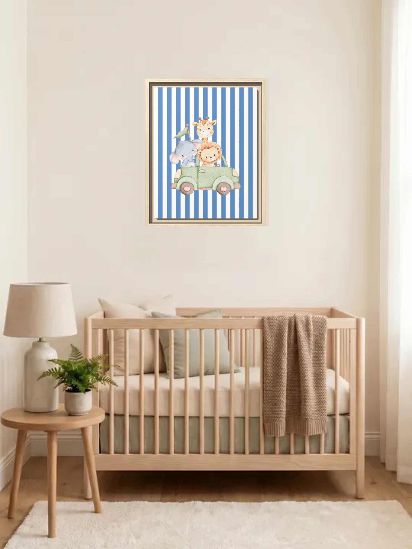 Safari Animal Trio Nursery Art | Baby Room Artwork