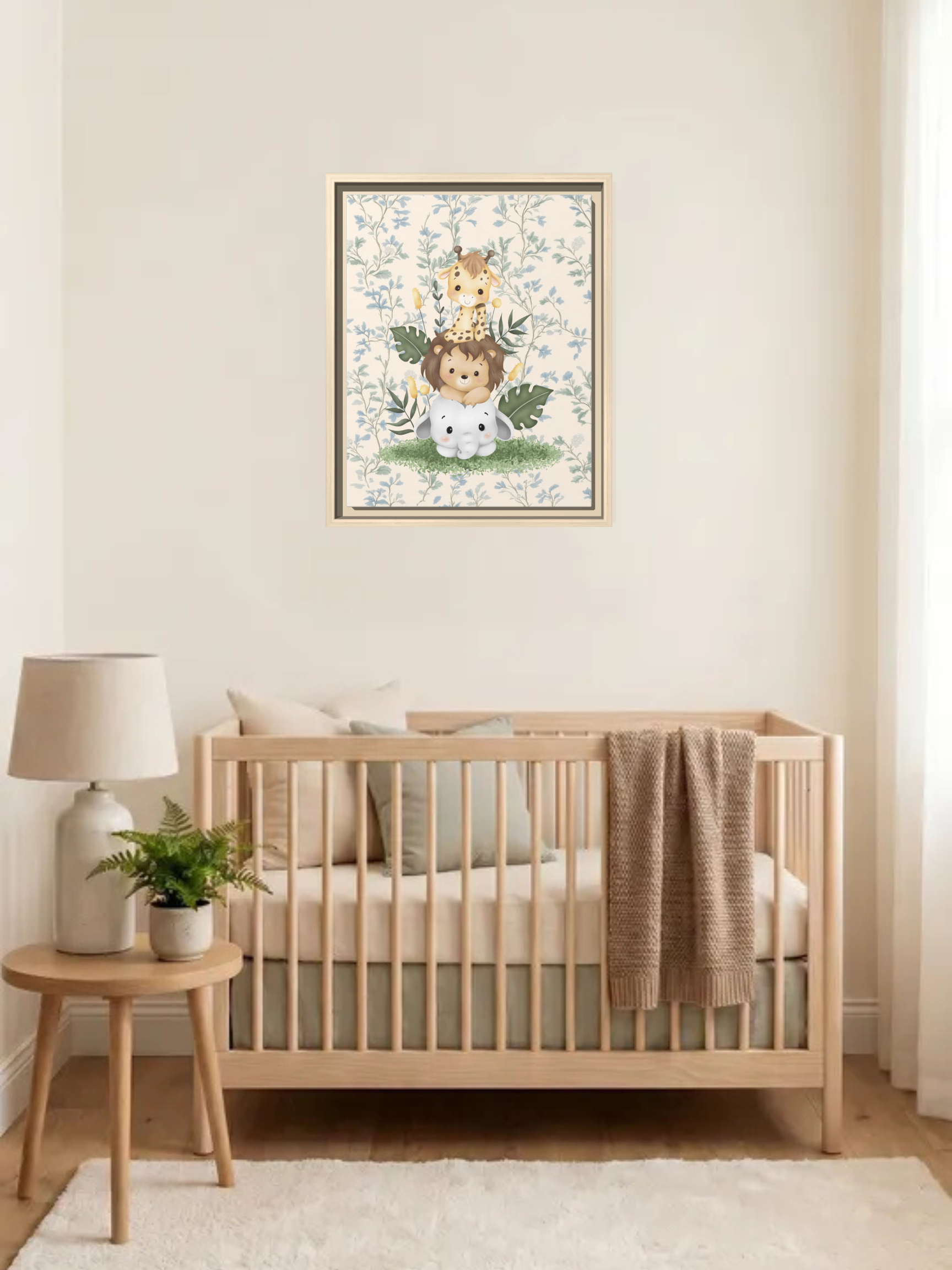 Baby Animal Friends Forest Art | Safari Nursery Decor