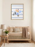 Vintage Teddy Bear Nursery Art | Baby Boy Nursery Art