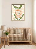 Cute Watercolor Lion Nursery Wall Art | Safari Nursery Decor