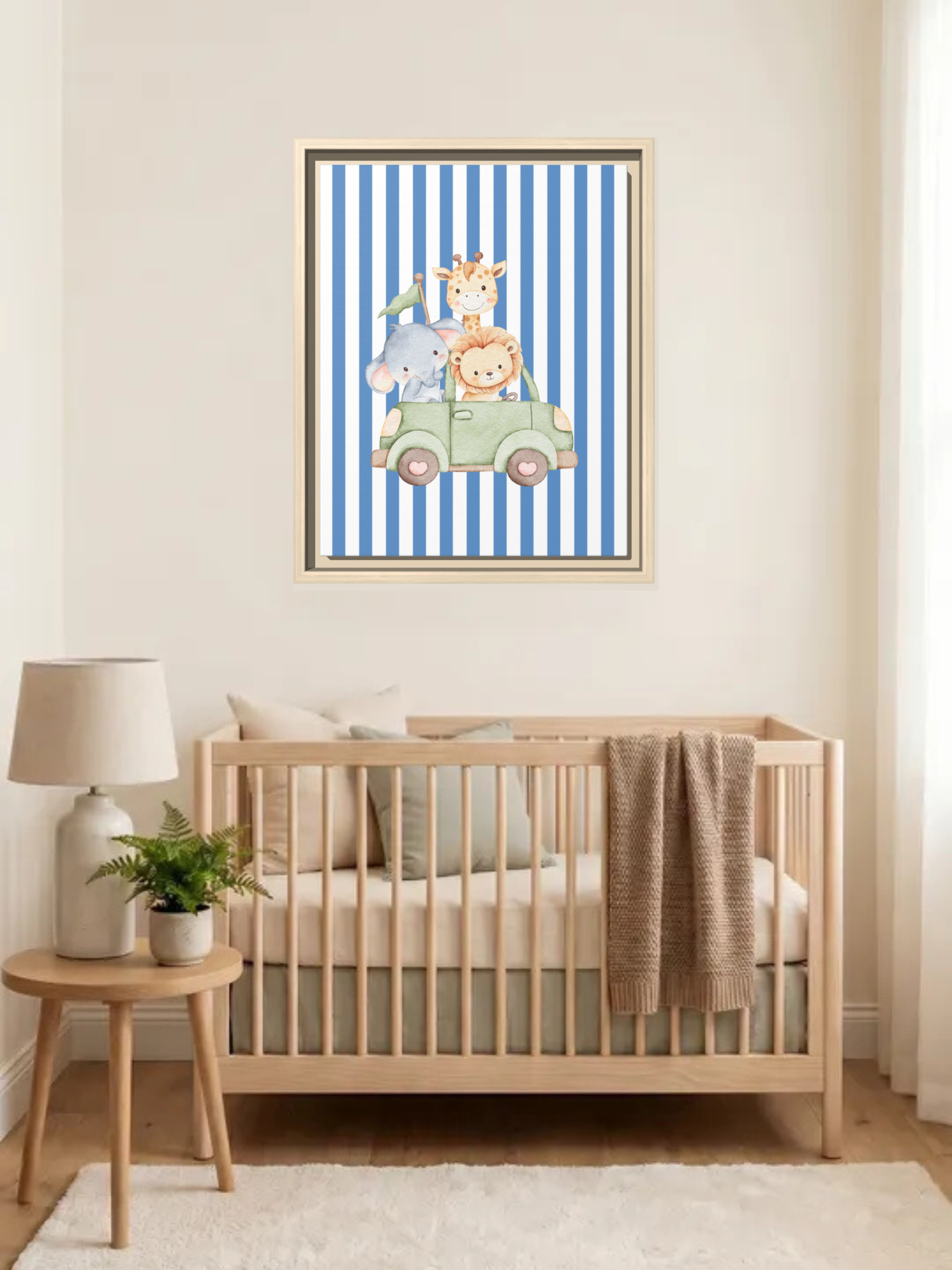 Safari Animal Trio Nursery Art | Baby Room Artwork