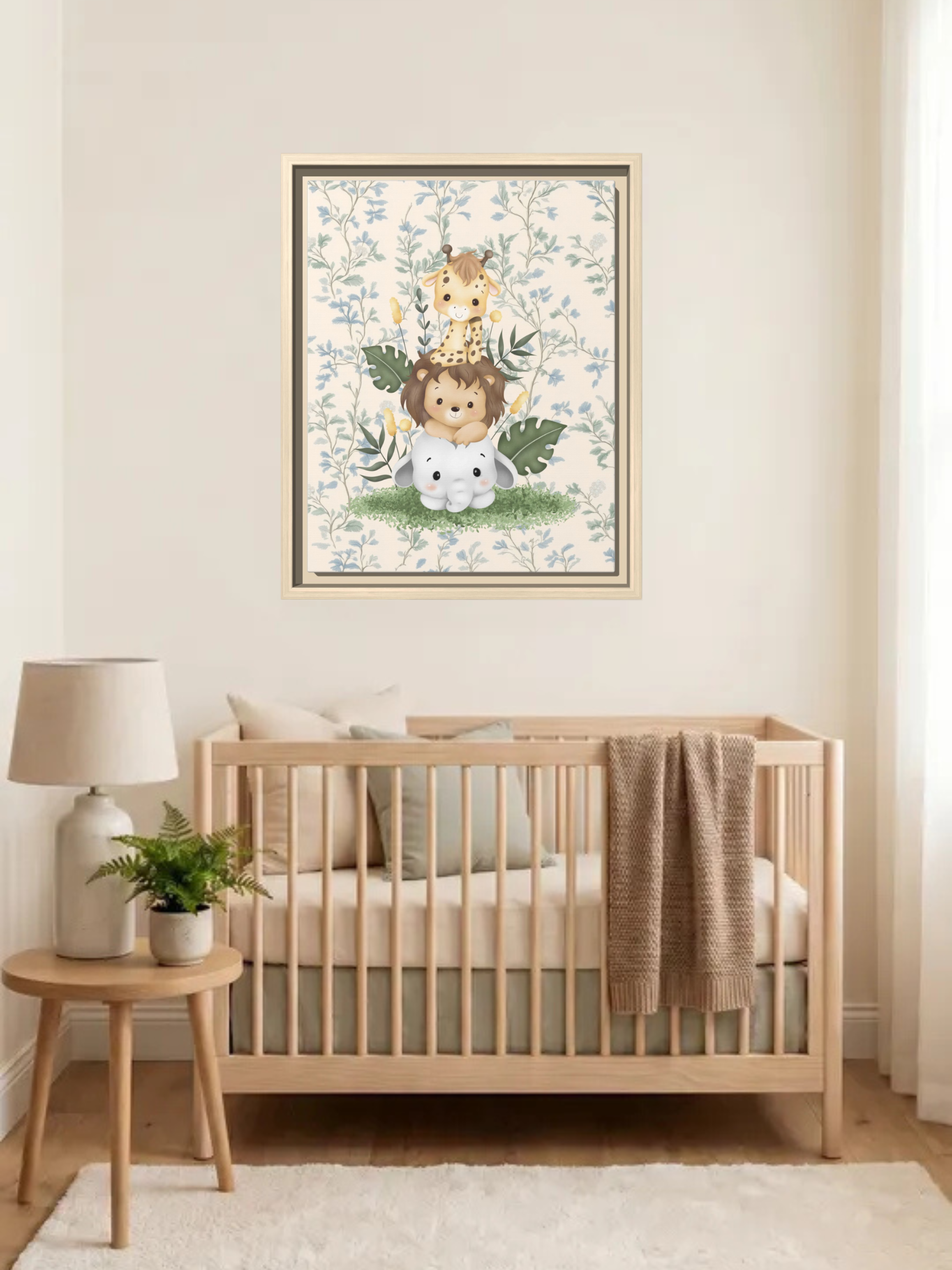 Baby Animal Friends Forest Art | Safari Nursery Decor
