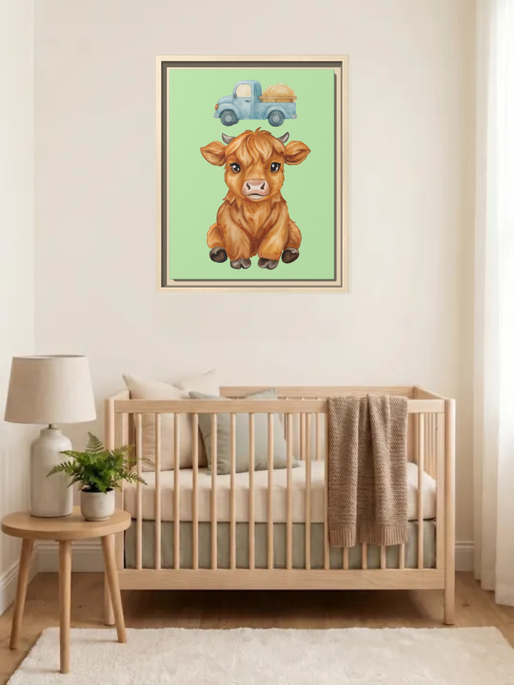 Hyland Cow Nursery Art | Western Theme Nursery