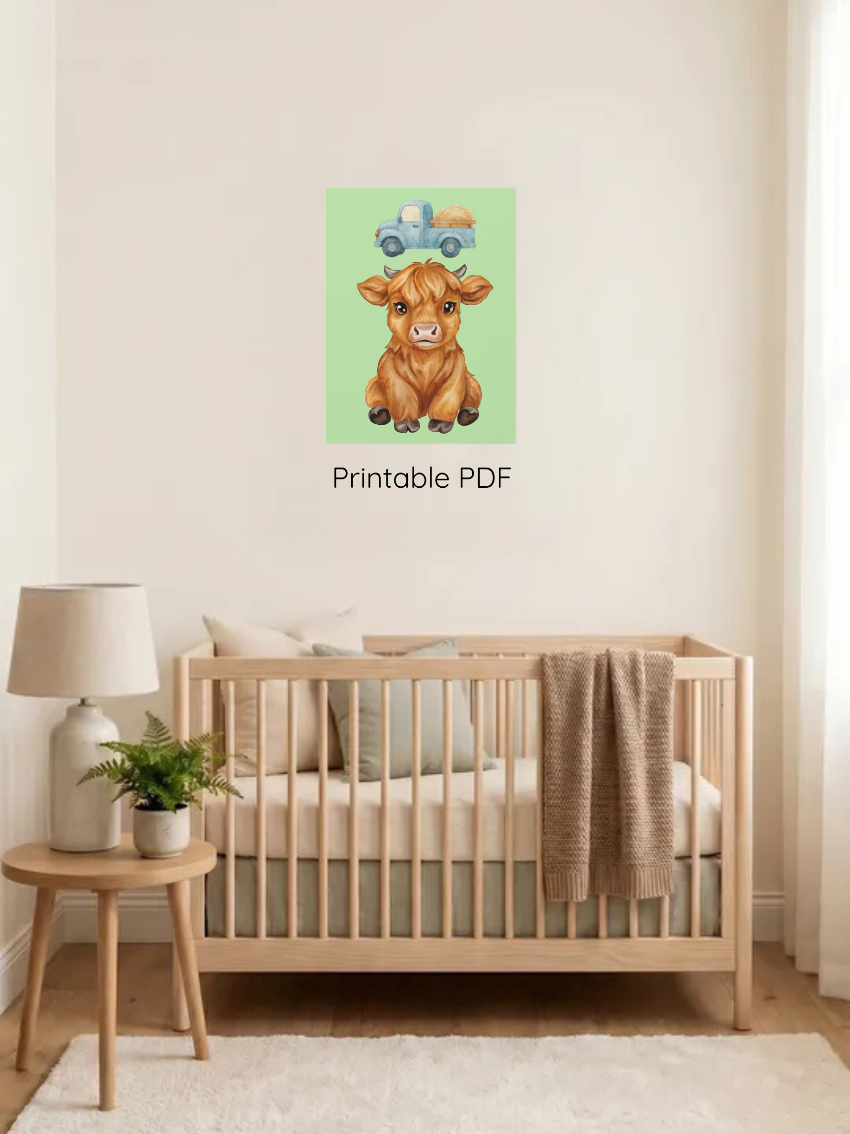 Hyland Cow Nursery Art | Western Theme Nursery