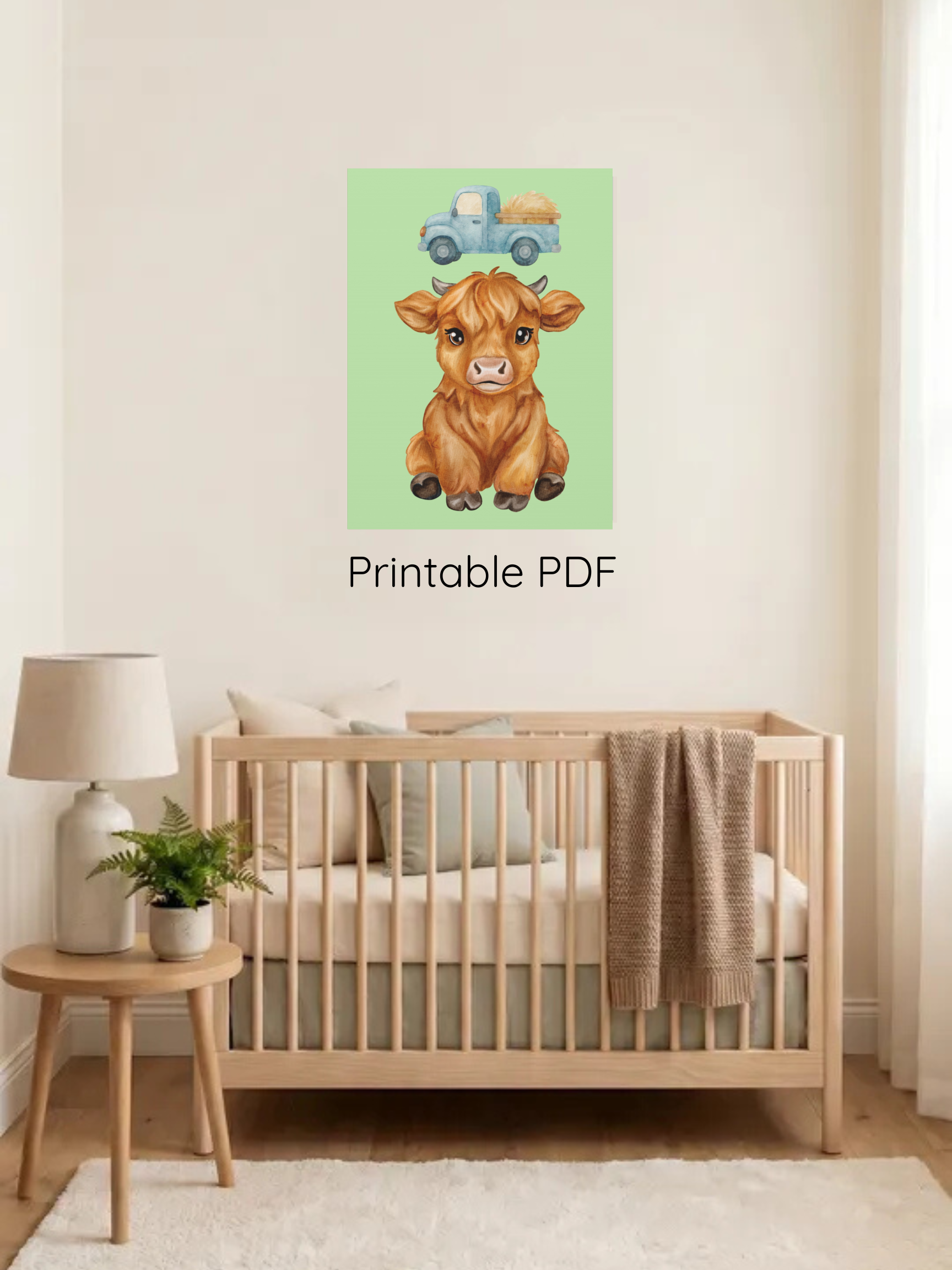 Hyland Cow Nursery Art | Western Theme Nursery