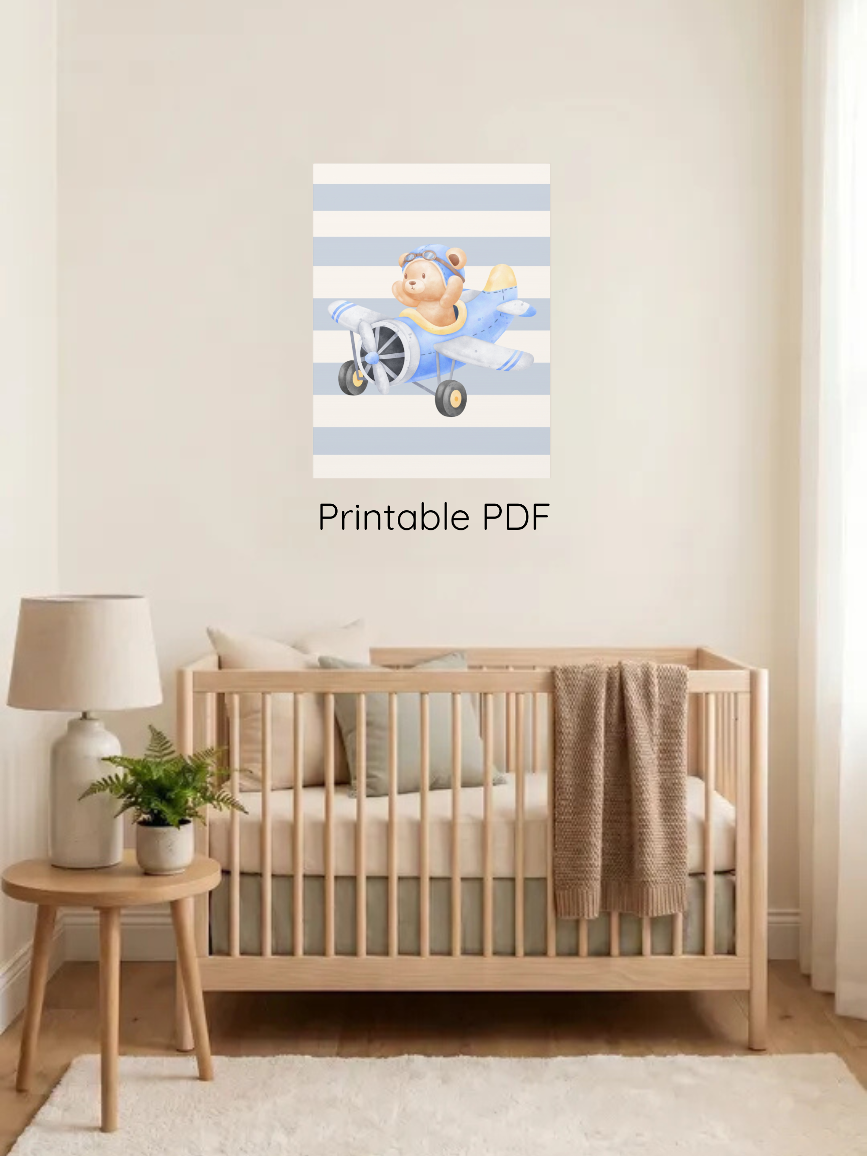 Vintage Teddy Bear Nursery Art | Baby Boy Nursery Art