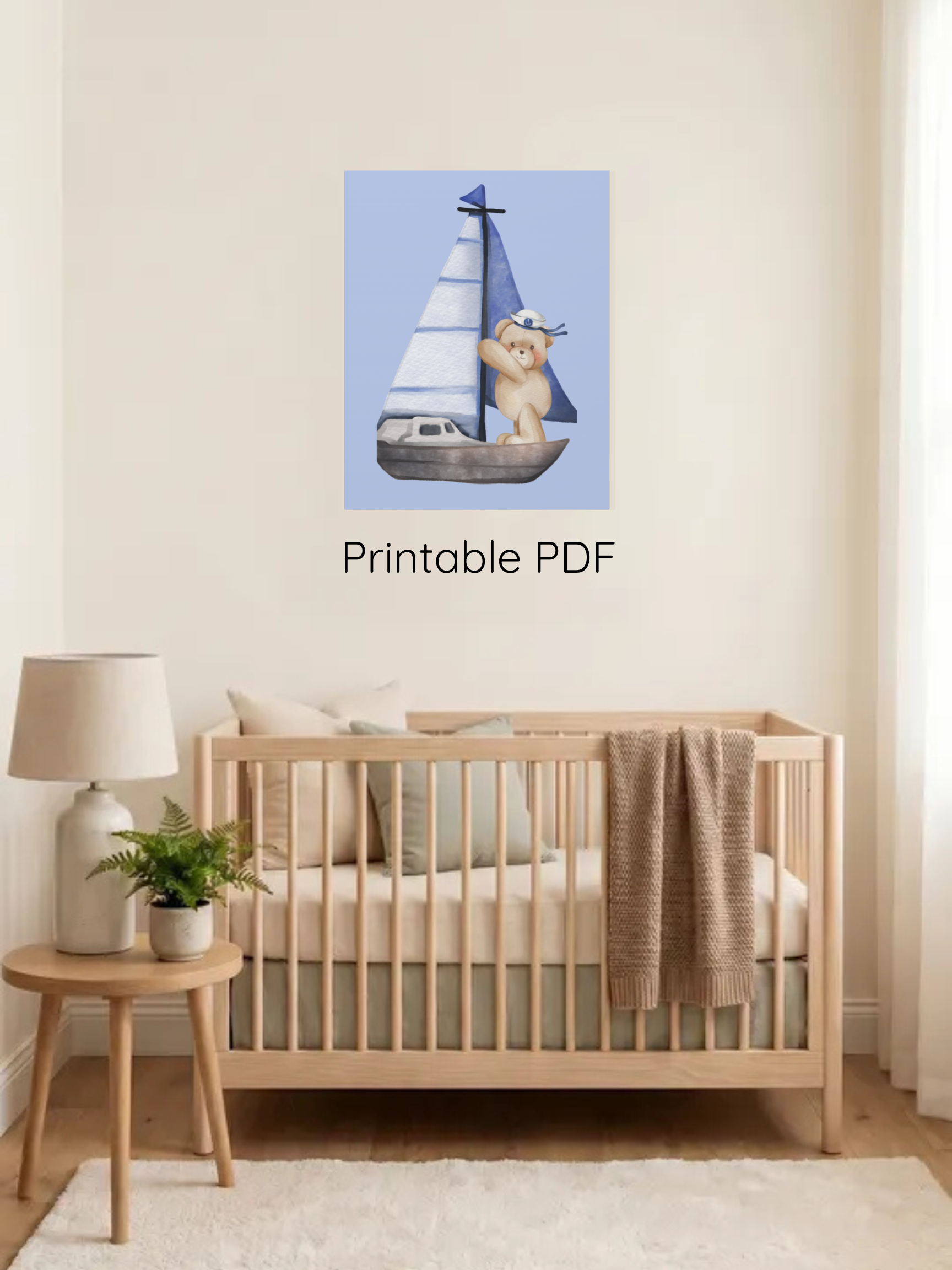 Nautical Nursery Art | Bear Nursery Theme