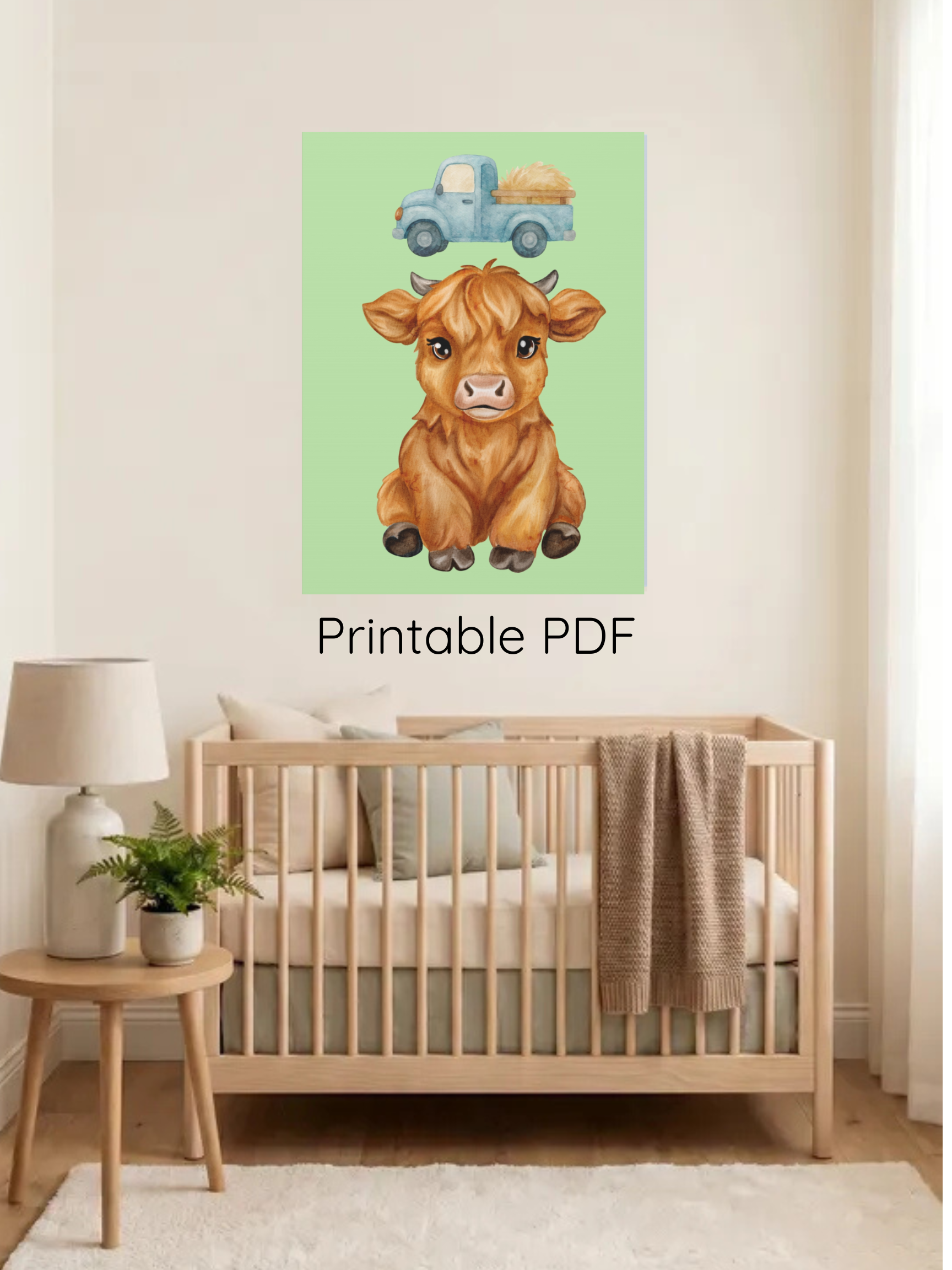 Hyland Cow Nursery Art | Western Theme Nursery
