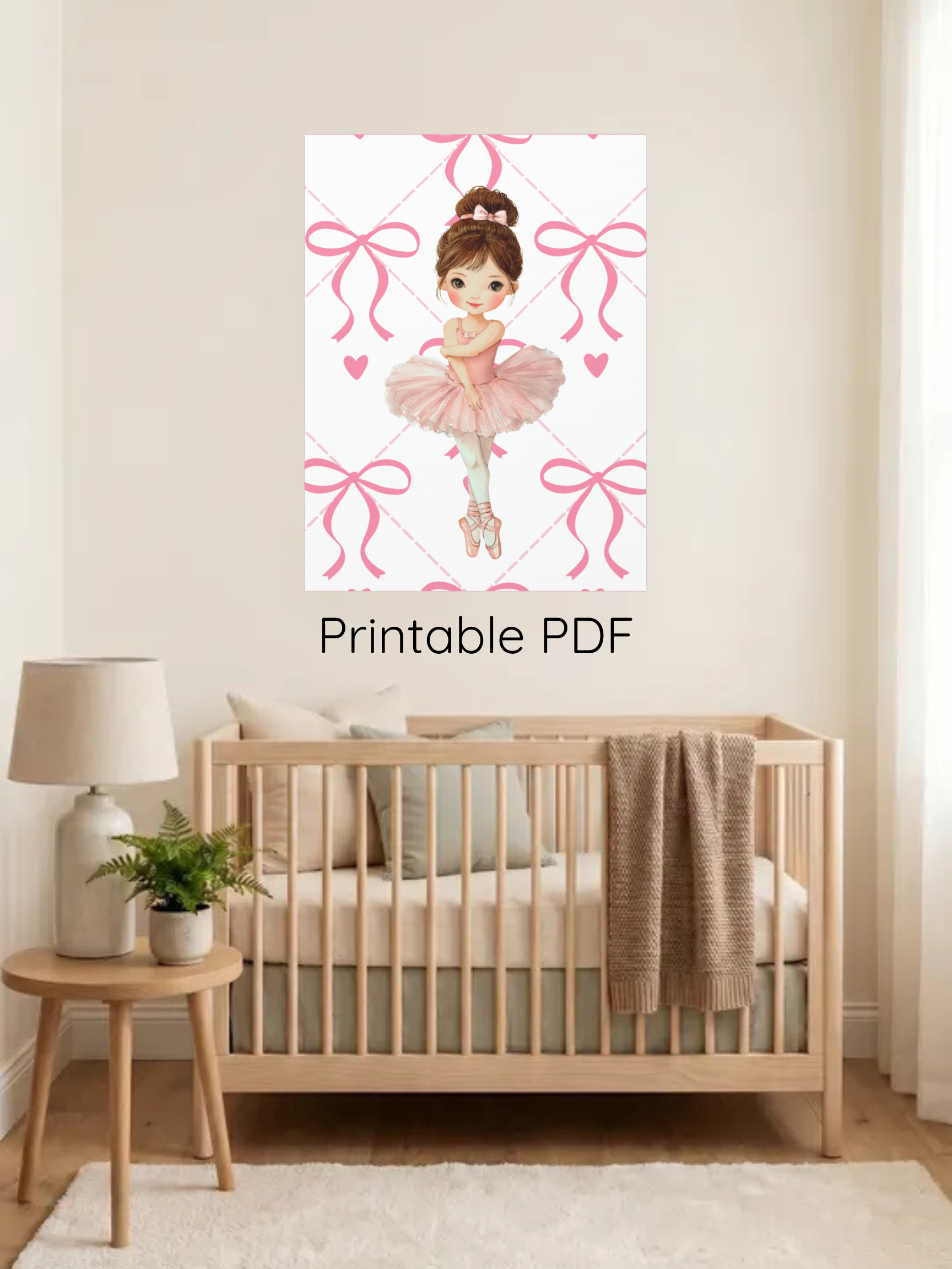 Ballerina Nursery Art | Baby Girl Nursery Art