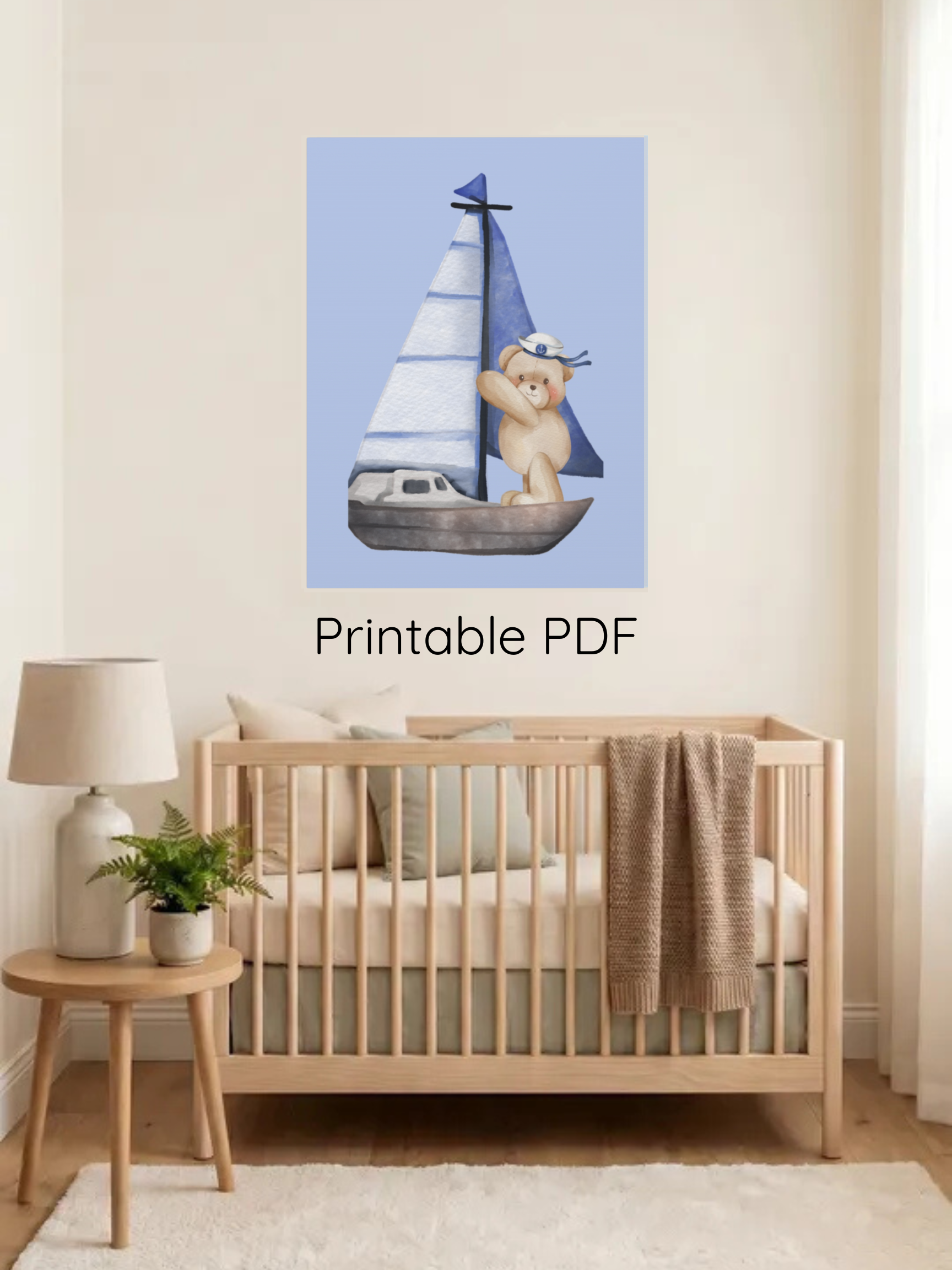 Nautical Nursery Art | Bear Nursery Theme
