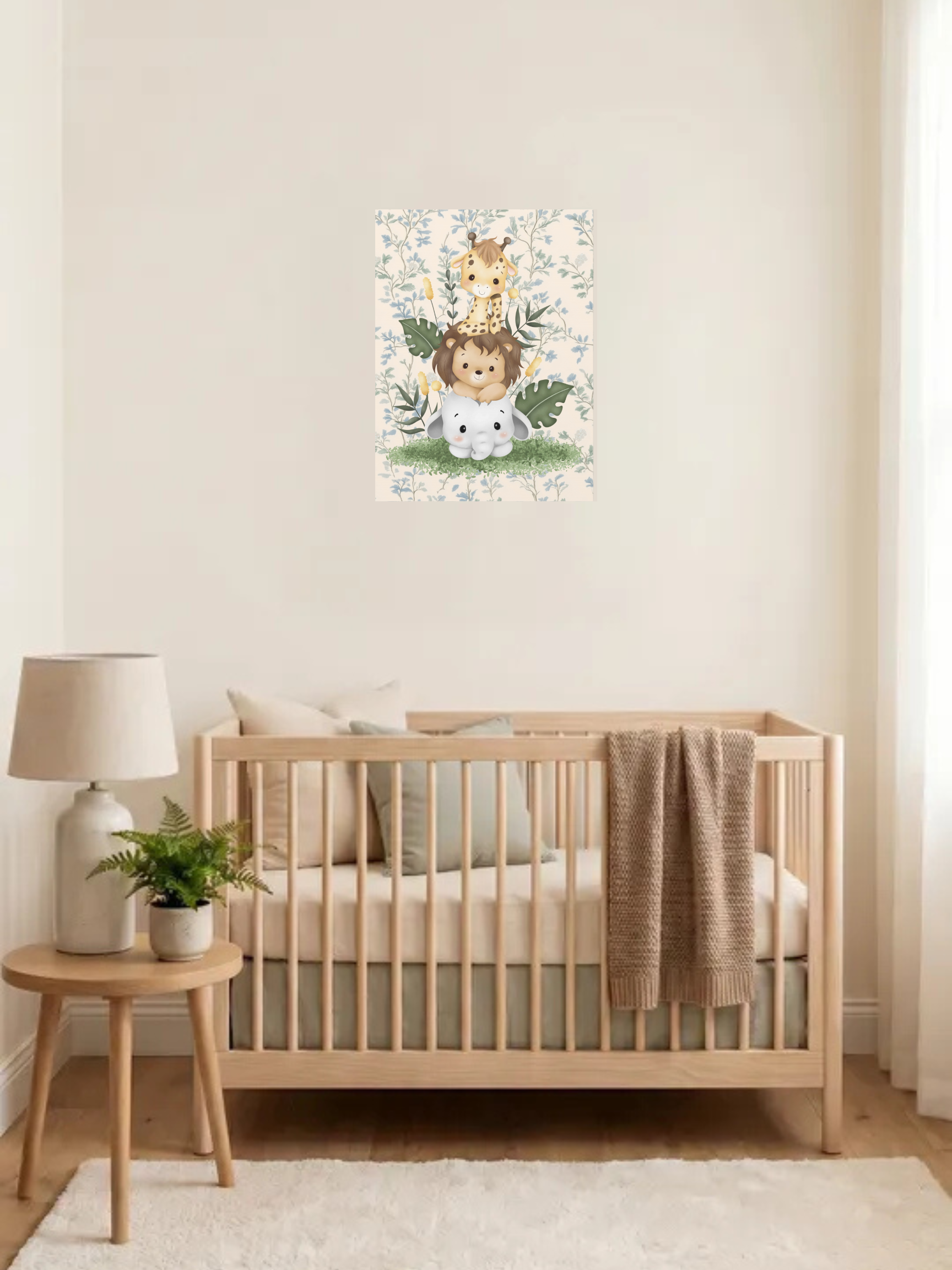 Baby Animal Friends Forest Art | Safari Nursery Decor